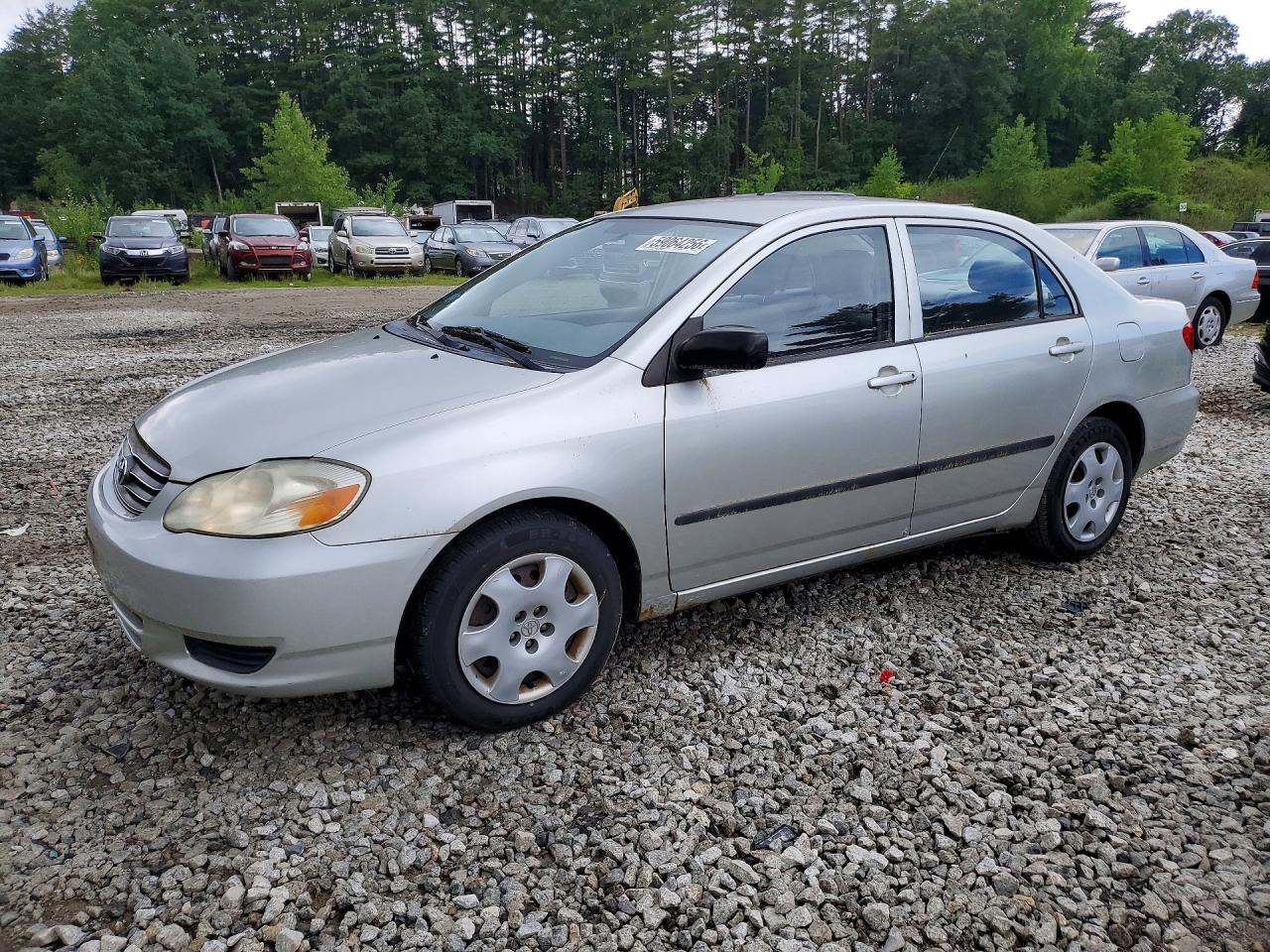 2003 Toyota Corolla Ce Gray vin: JTDBR32E630048342