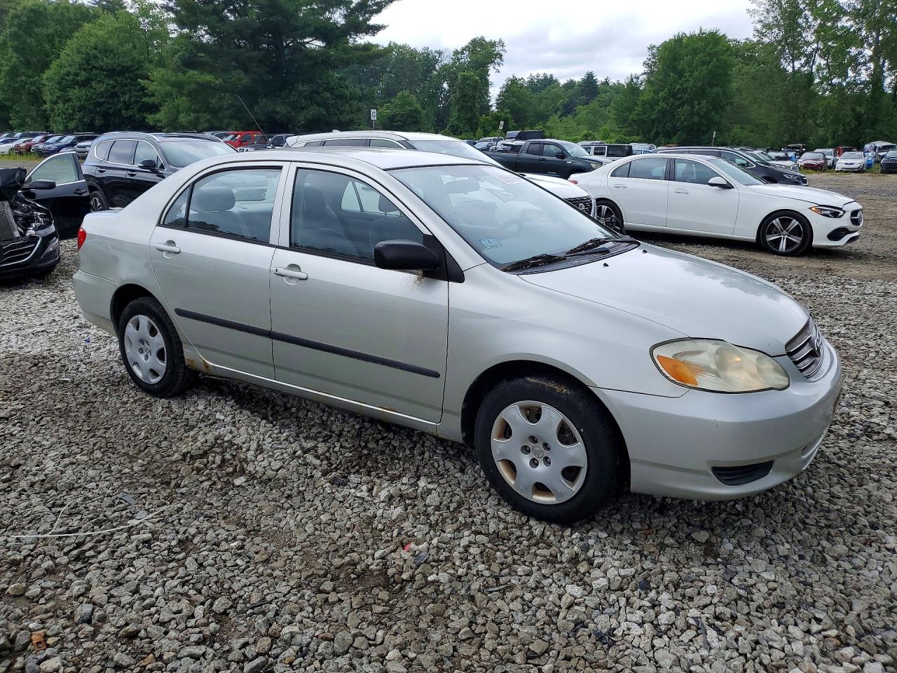 2003 Toyota Corolla Ce Gray vin: JTDBR32E630048342