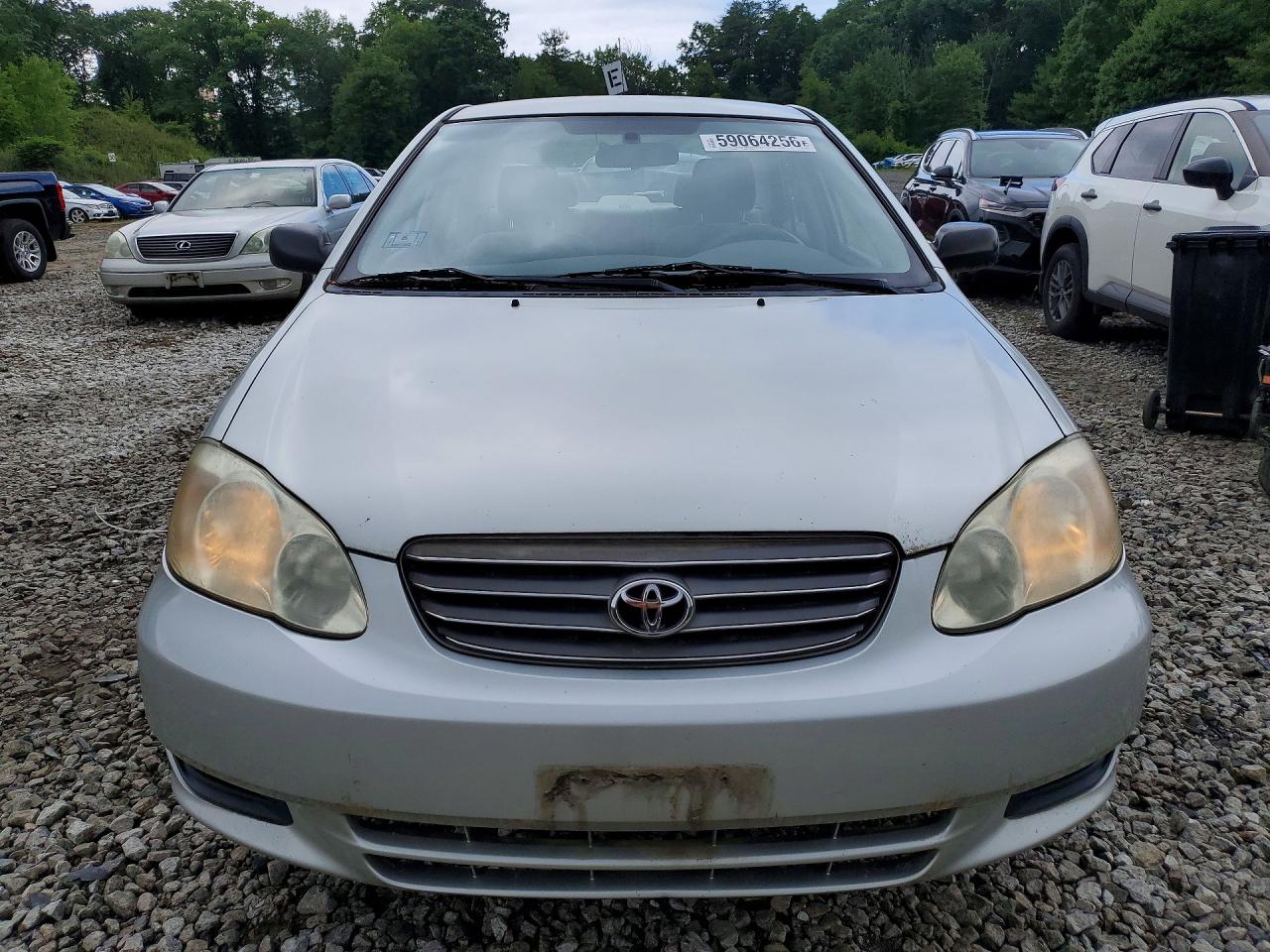 2003 Toyota Corolla Ce Gray vin: JTDBR32E630048342