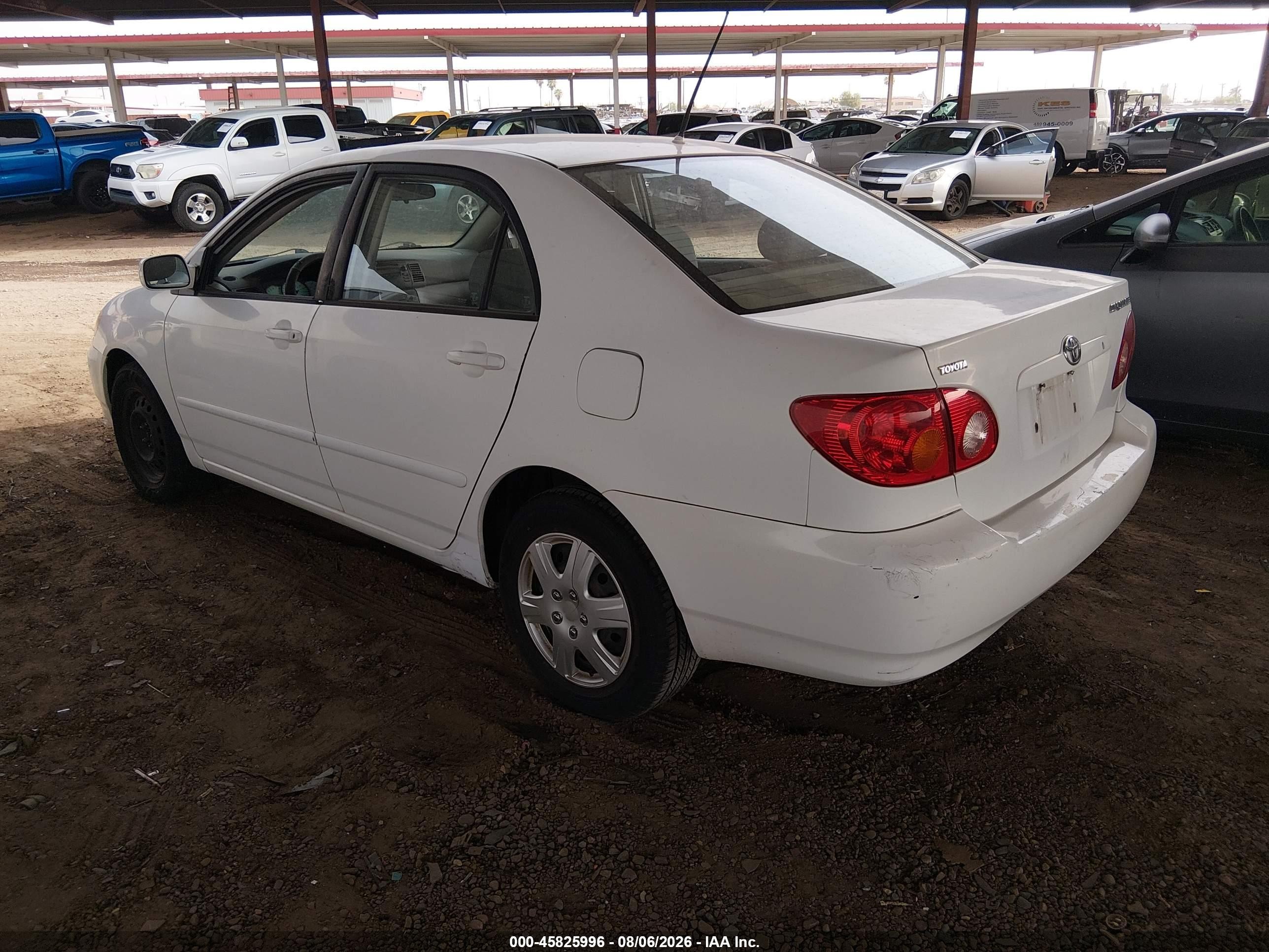 2003 Toyota Corolla Le White vin: JTDBR32E632012333