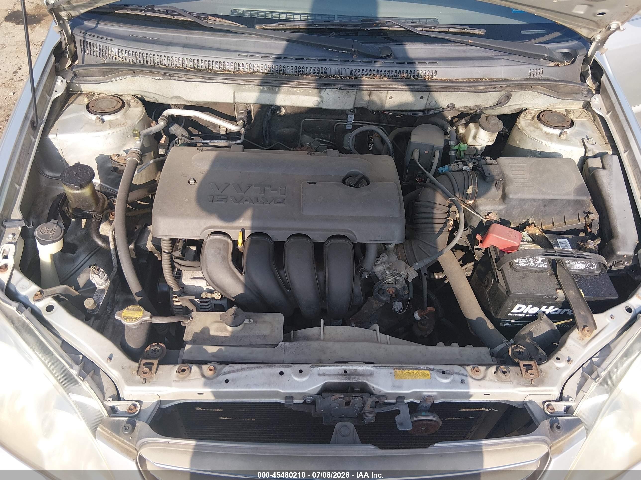 2004 Toyota Corolla Le Silver vin: JTDBR32E642019087