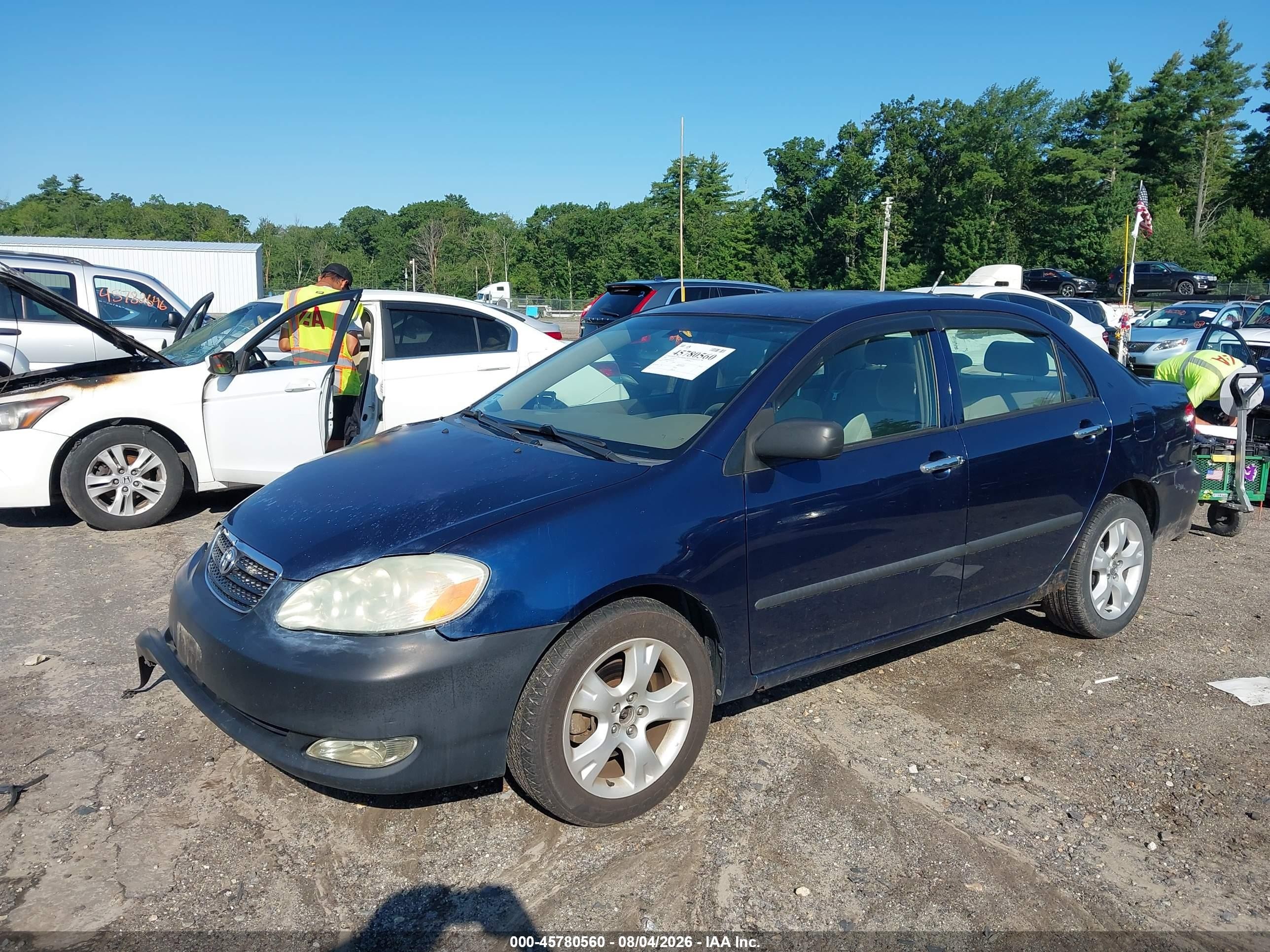 2005 Toyota Corolla Ce Blue vin: JTDBR32E650057304