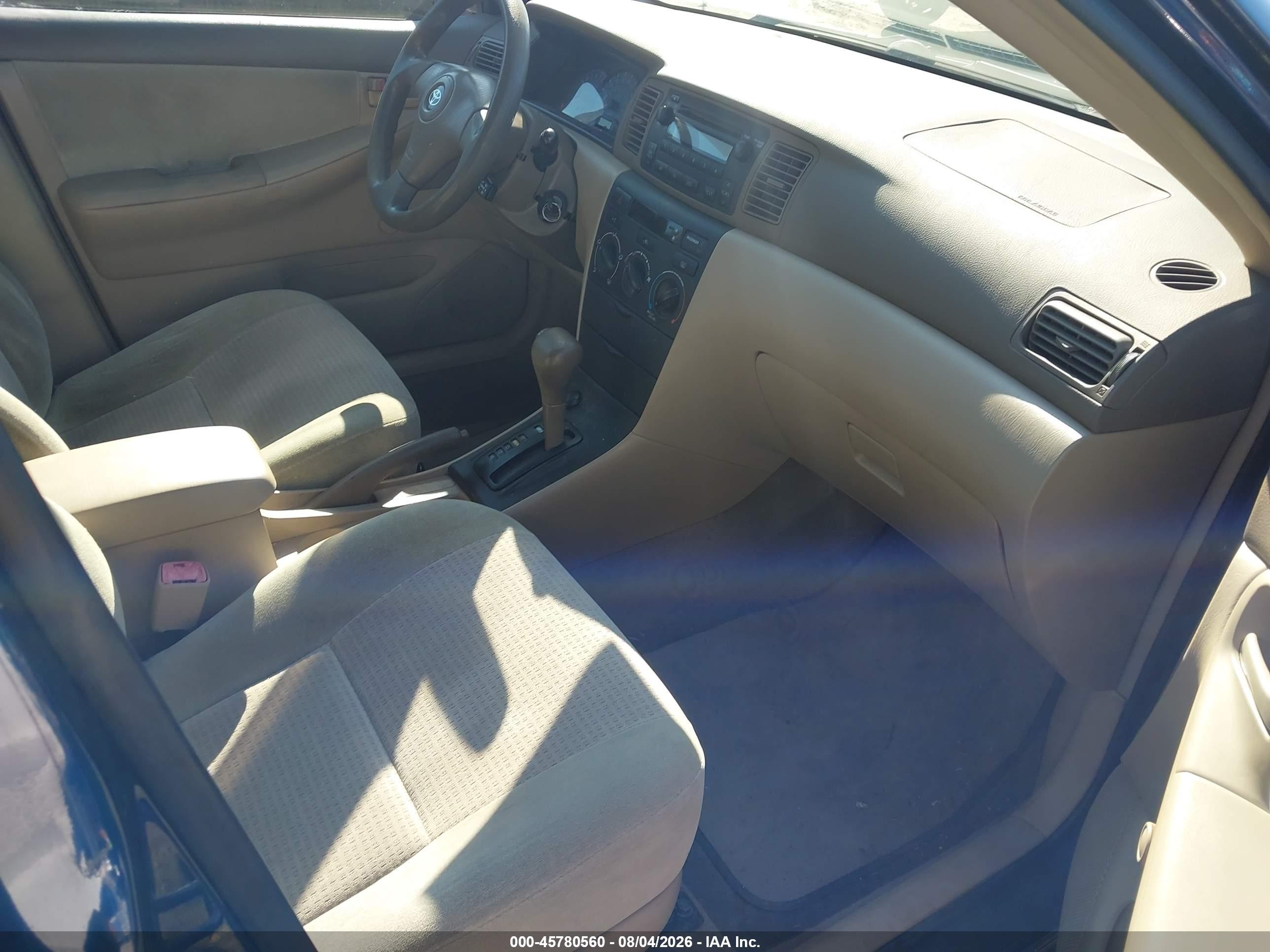 2005 Toyota Corolla Ce Blue vin: JTDBR32E650057304