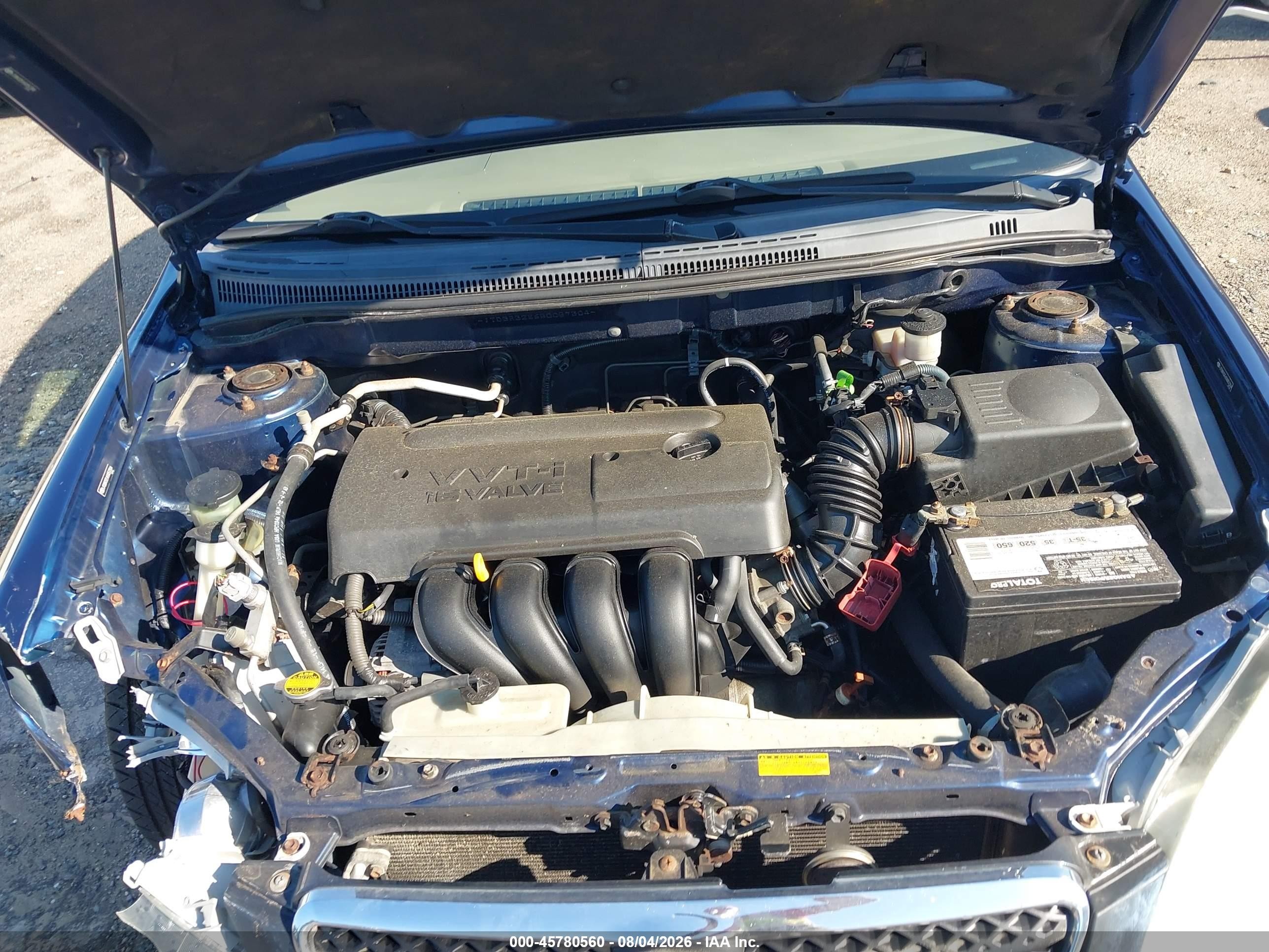 2005 Toyota Corolla Ce Blue vin: JTDBR32E650057304