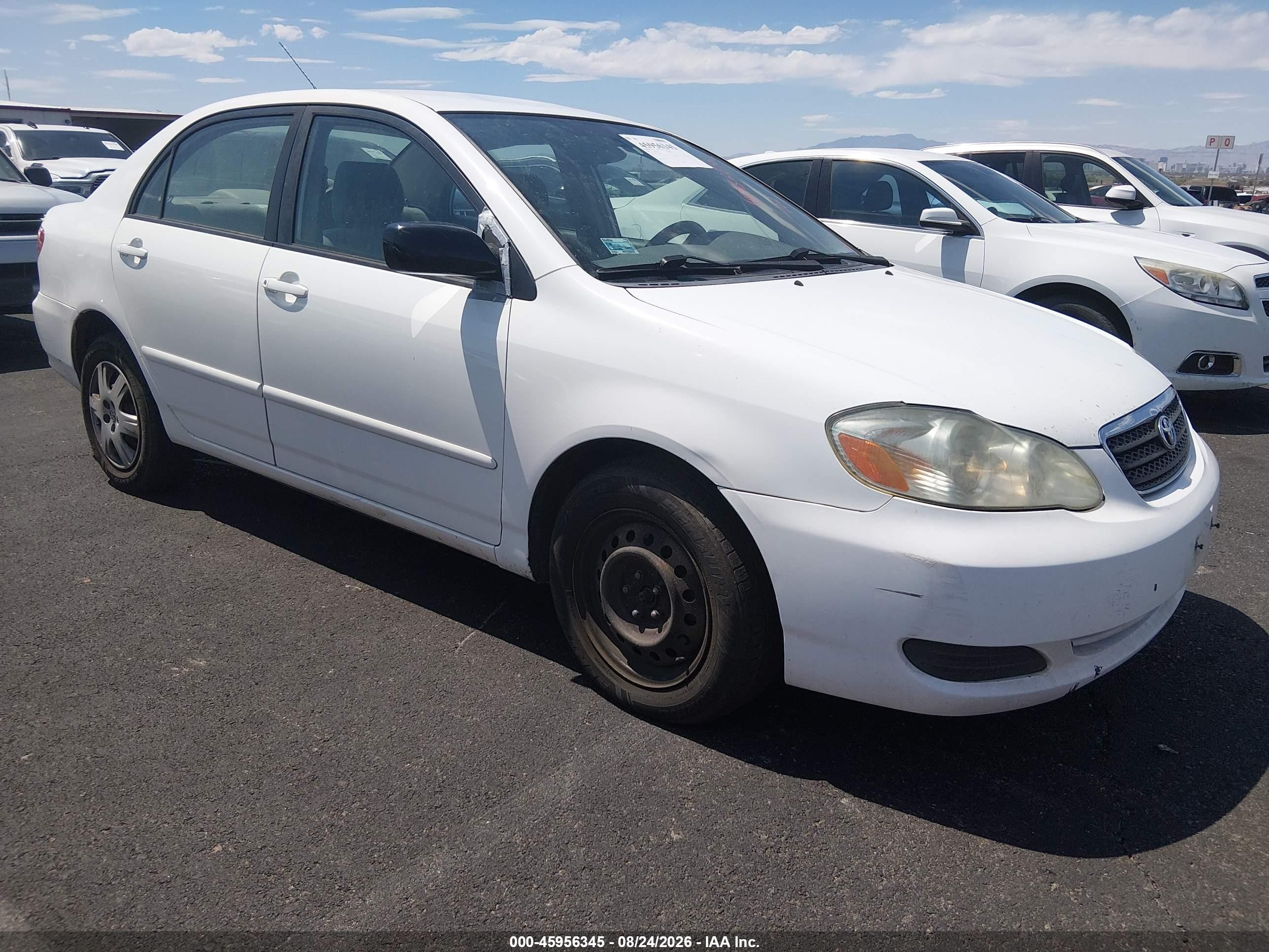 2005 Toyota Corolla Le Белый vin: JTDBR32E652063656
