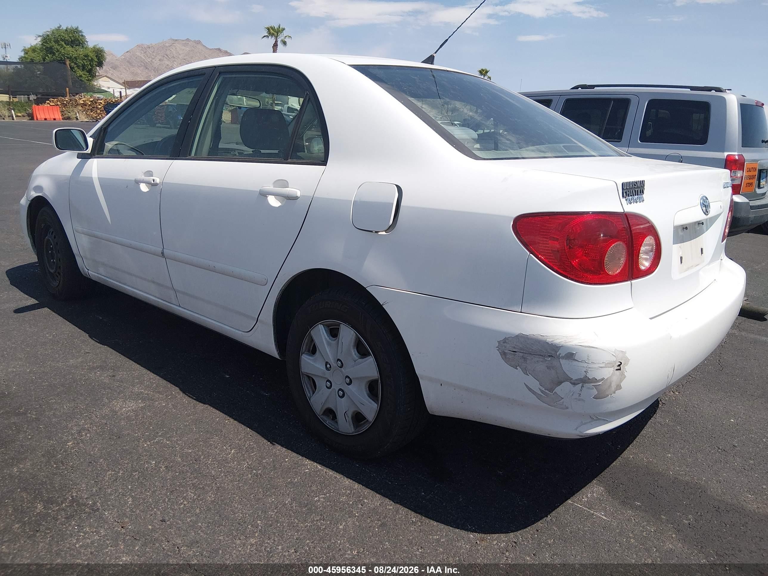 2005 Toyota Corolla Le Белый vin: JTDBR32E652063656