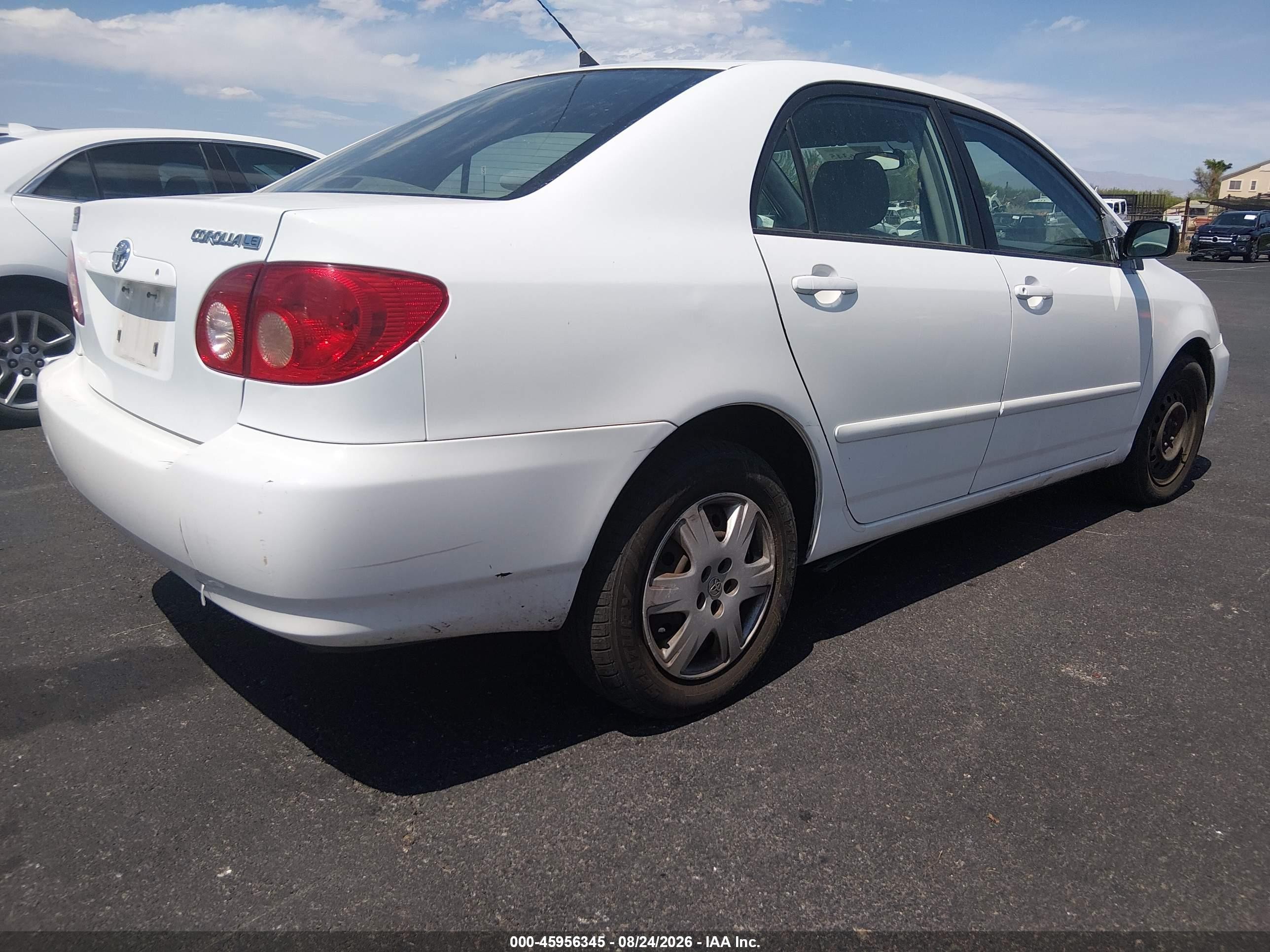 2005 Toyota Corolla Le Белый vin: JTDBR32E652063656