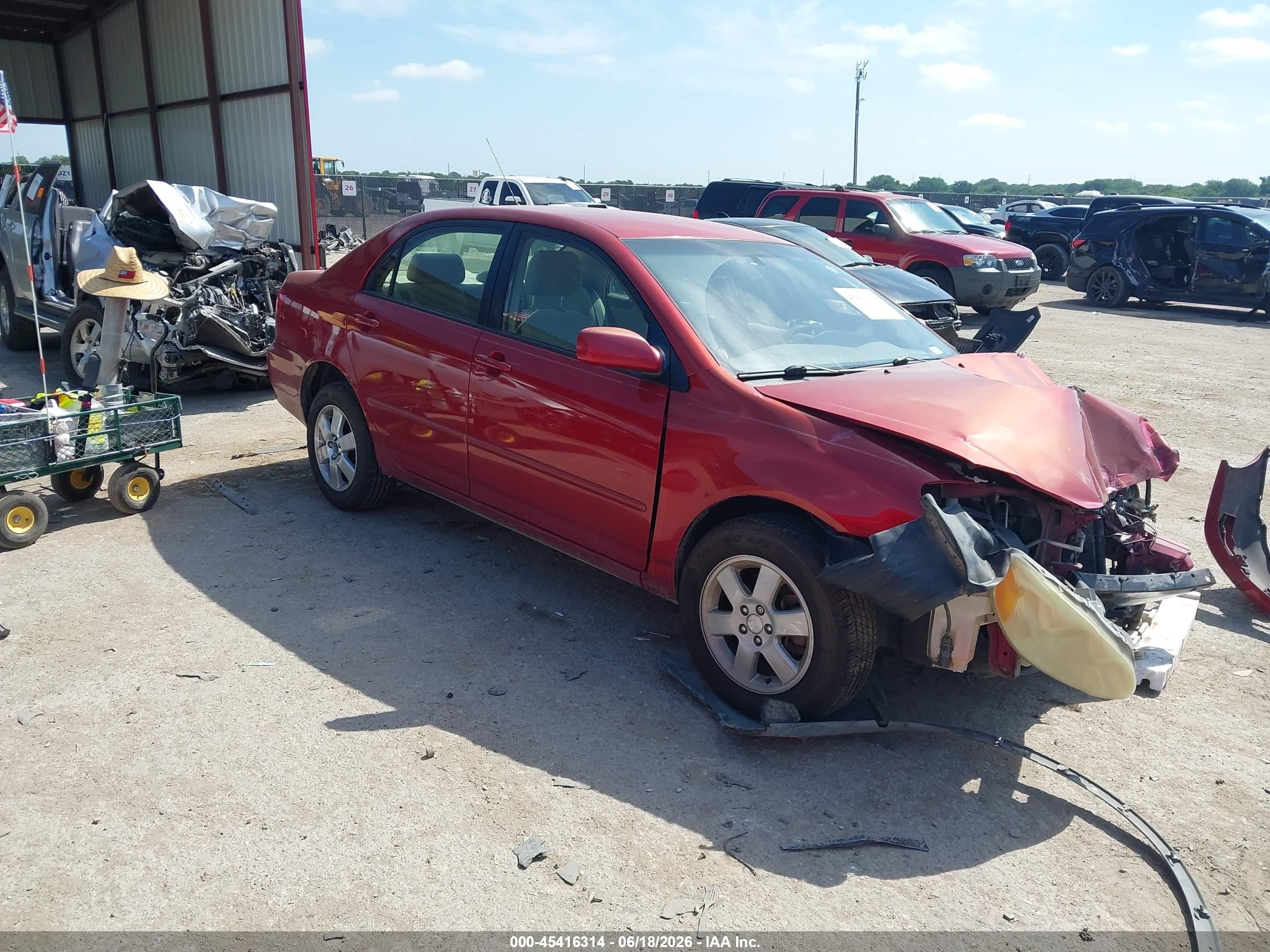 2006 Toyota Corolla Le Red vin: JTDBR32E660059040