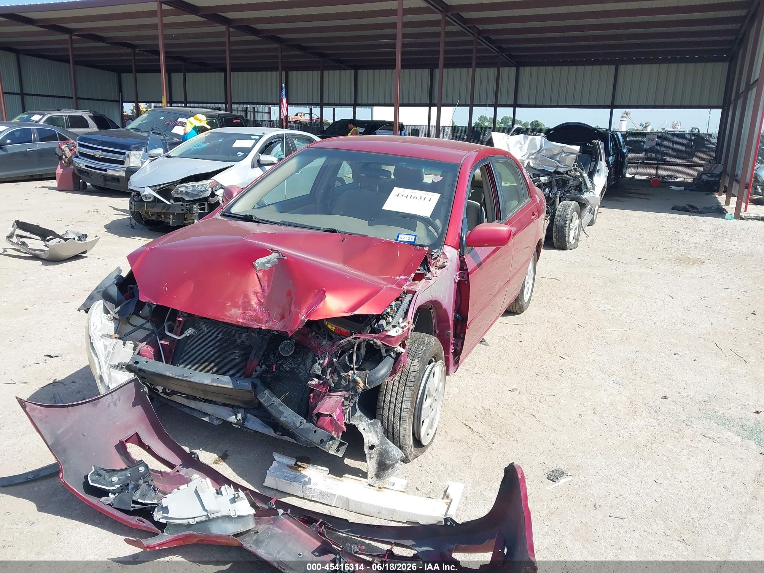 2006 Toyota Corolla Le Red vin: JTDBR32E660059040
