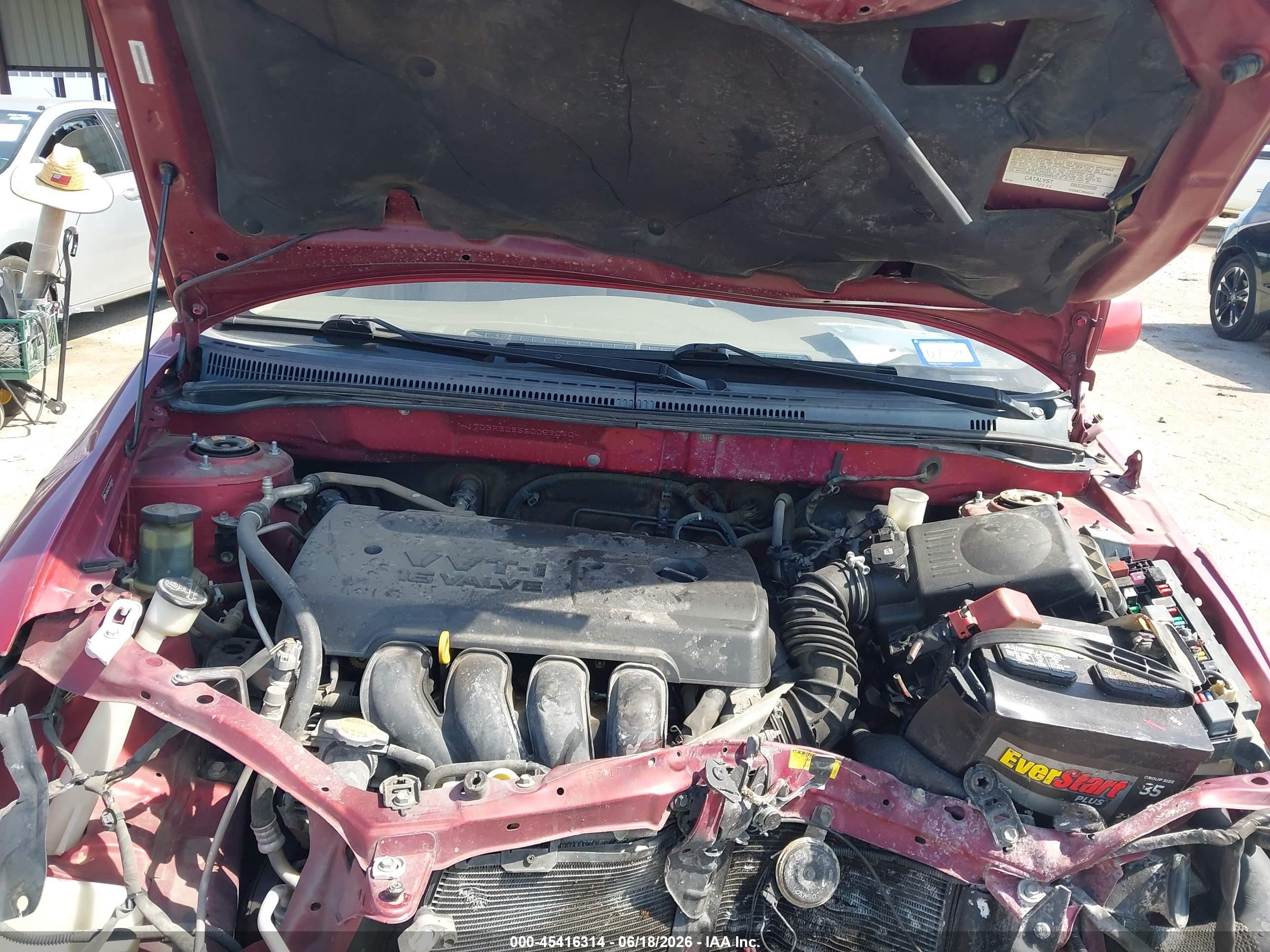 2006 Toyota Corolla Le Red vin: JTDBR32E660059040