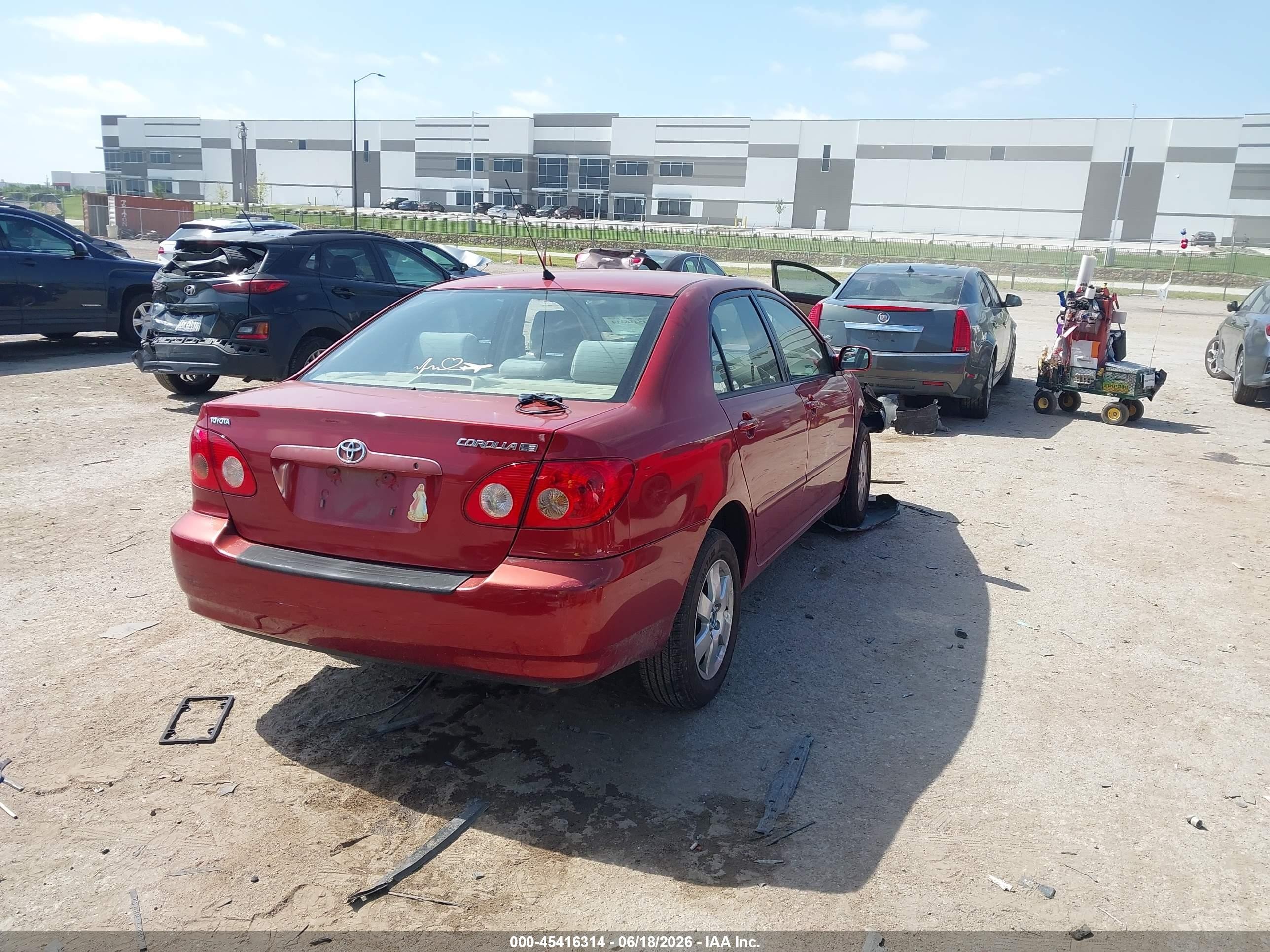 2006 Toyota Corolla Le Red vin: JTDBR32E660059040