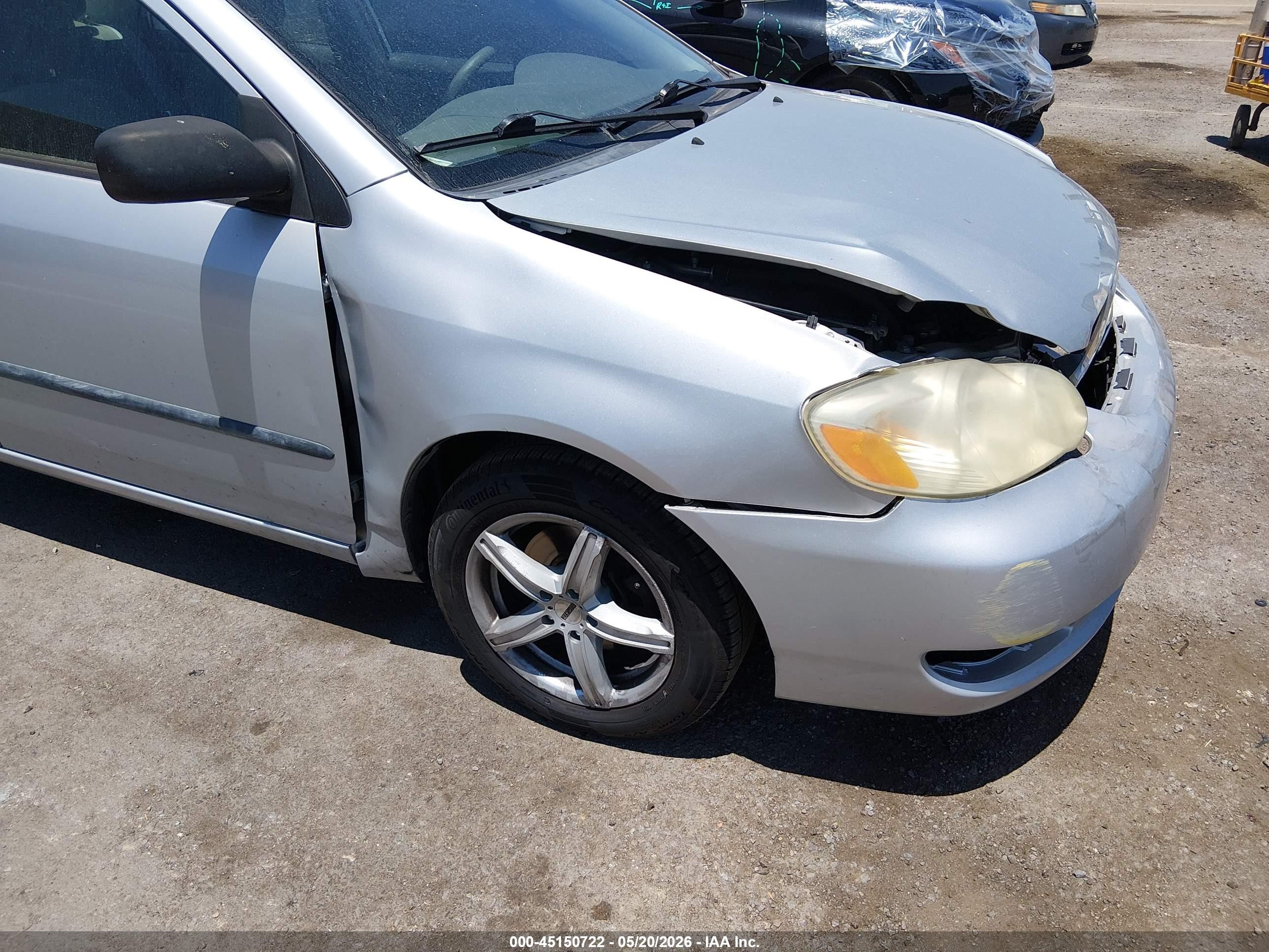 2006 Toyota Corolla Ce Silver vin: JTDBR32E660069938