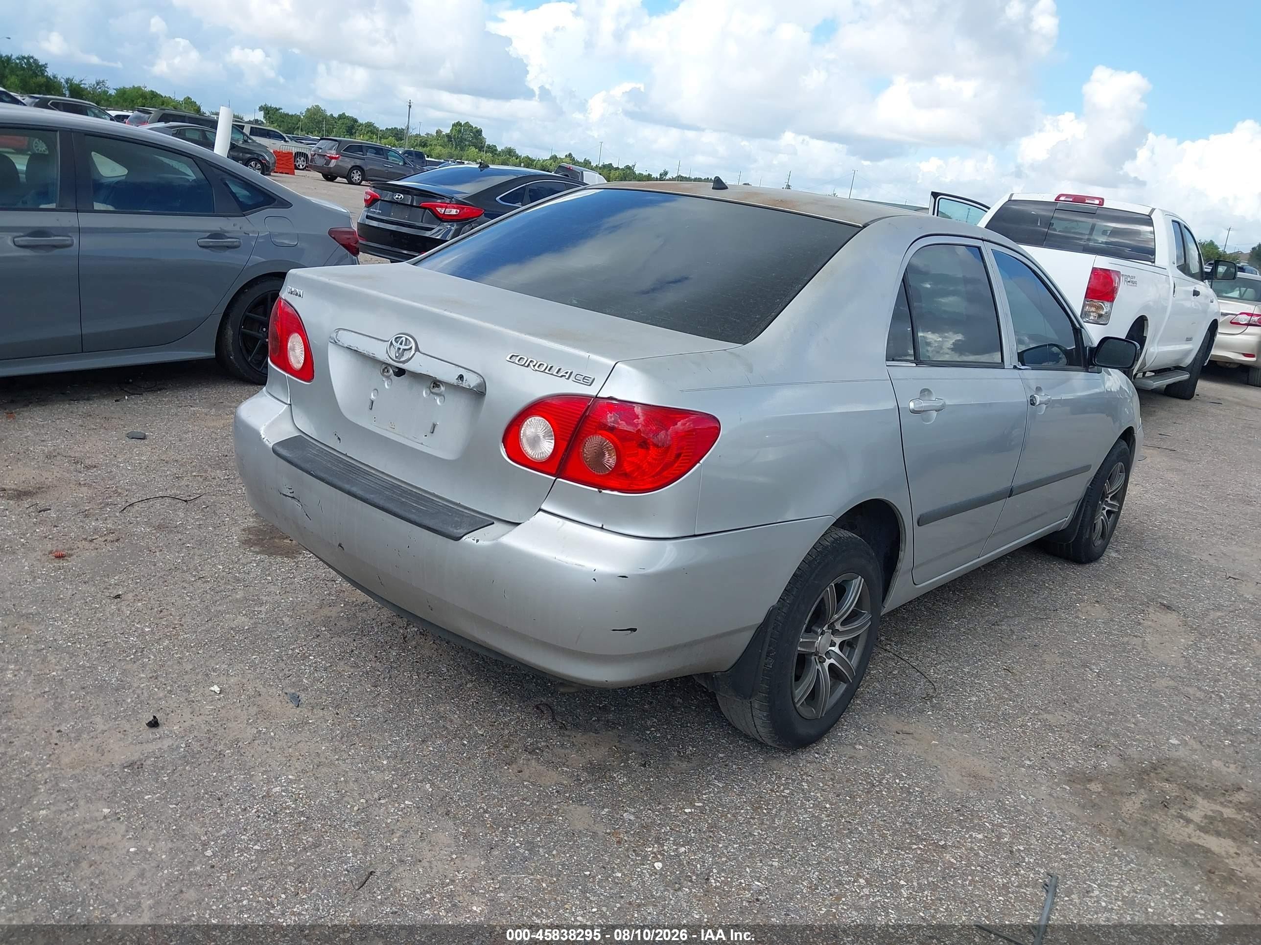 2006 Toyota Corolla Ce Gray vin: JTDBR32E660089445