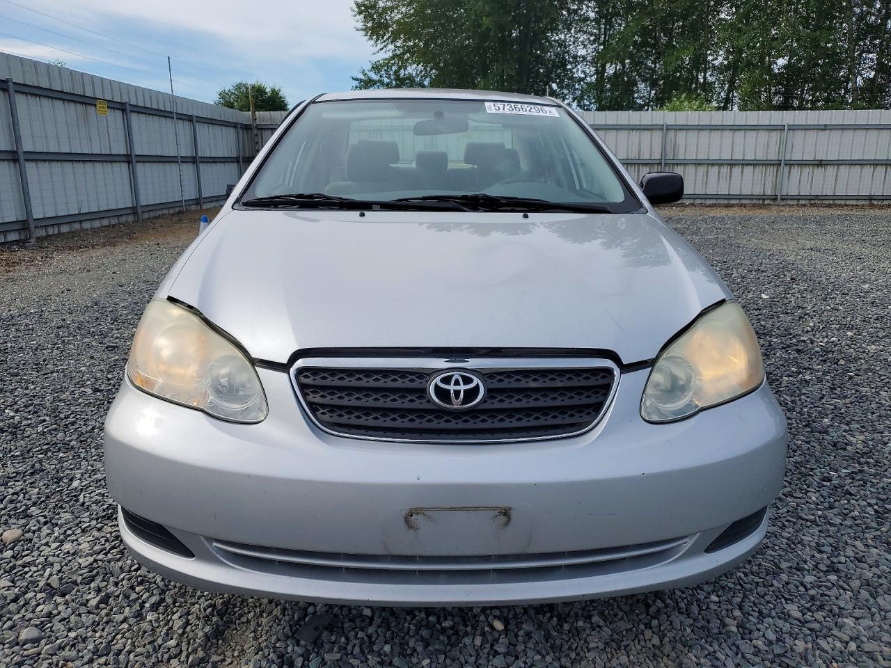 2007 Toyota Corolla Ce Silver vin: JTDBR32E670102969