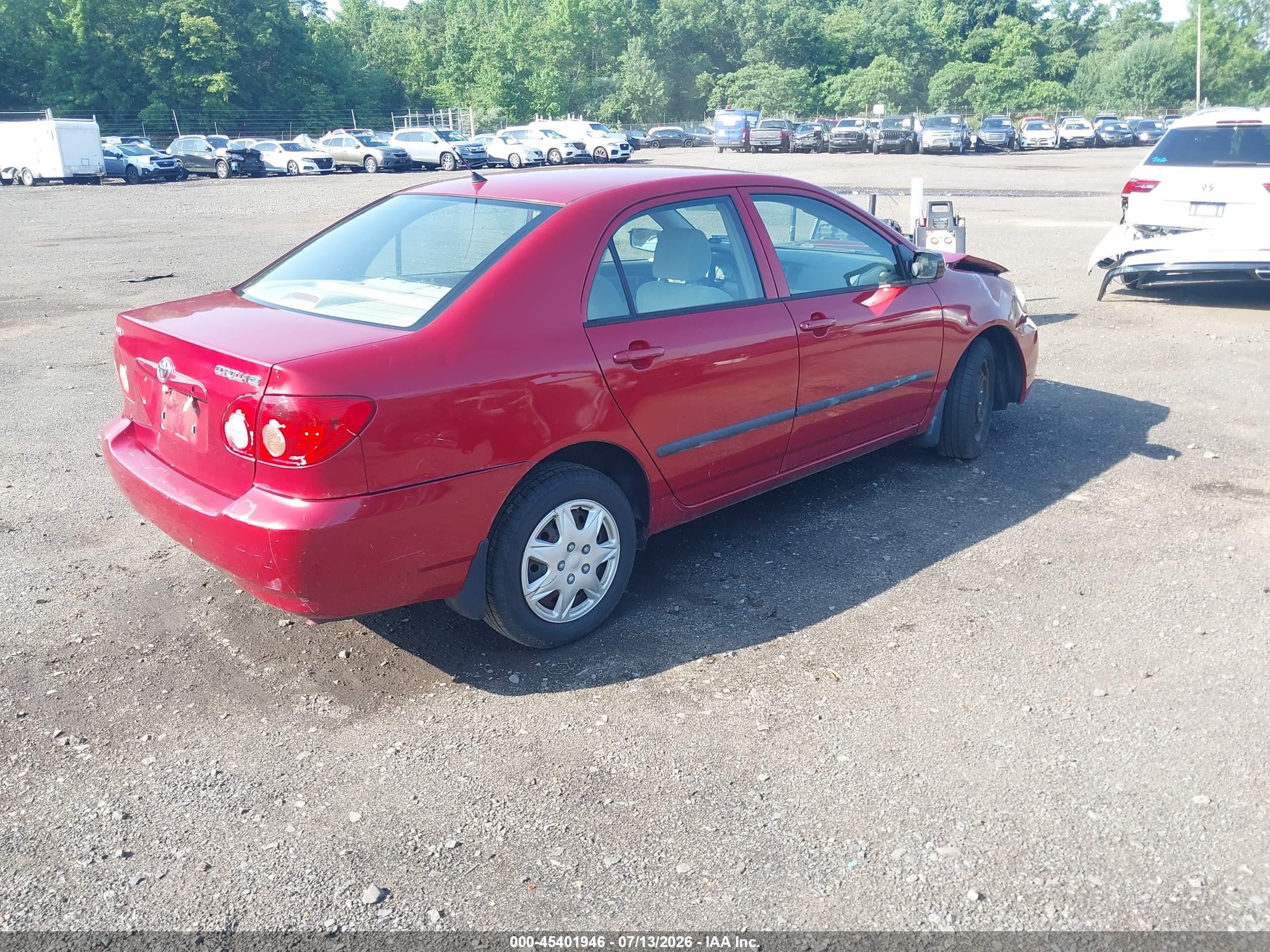 2007 Toyota Corolla Ce Red vin: JTDBR32E670107783