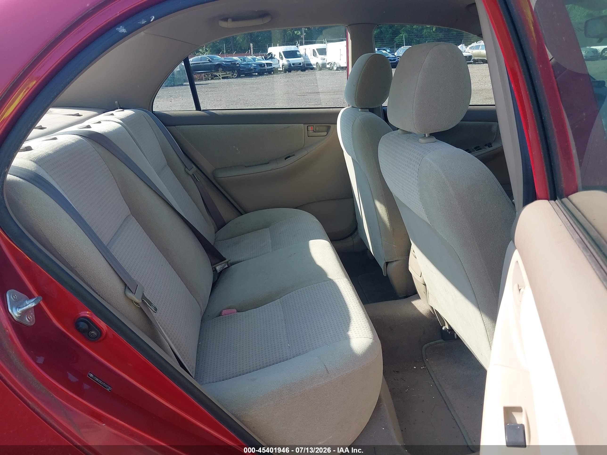 2007 Toyota Corolla Ce Red vin: JTDBR32E670107783