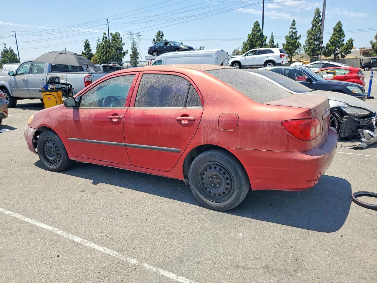 2007 Toyota Corolla Ce Красный vin: JTDBR32E670109551