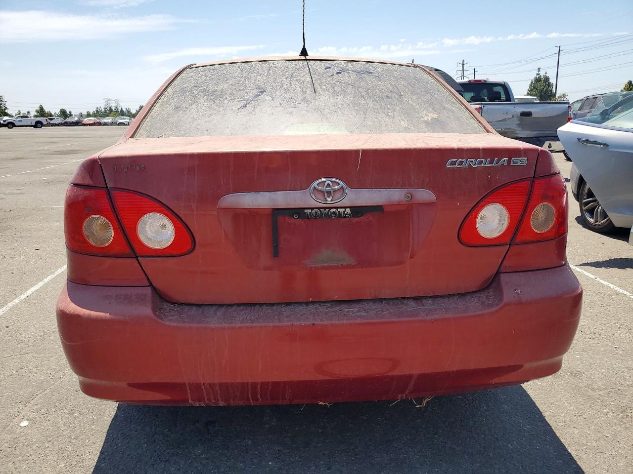 2007 Toyota Corolla Ce Красный vin: JTDBR32E670109551
