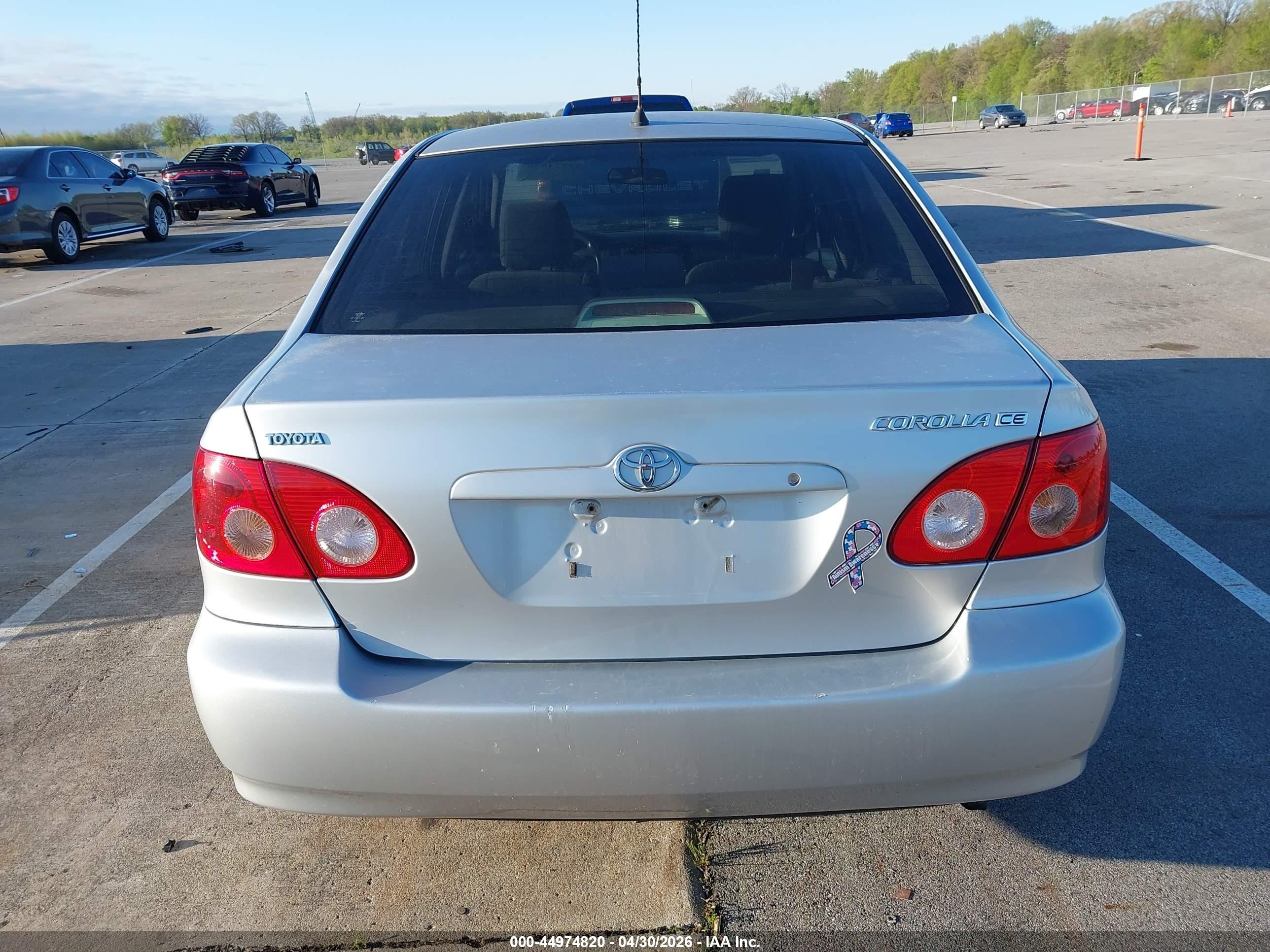 2007 Toyota Corolla Ce Silver vin: JTDBR32E670116709