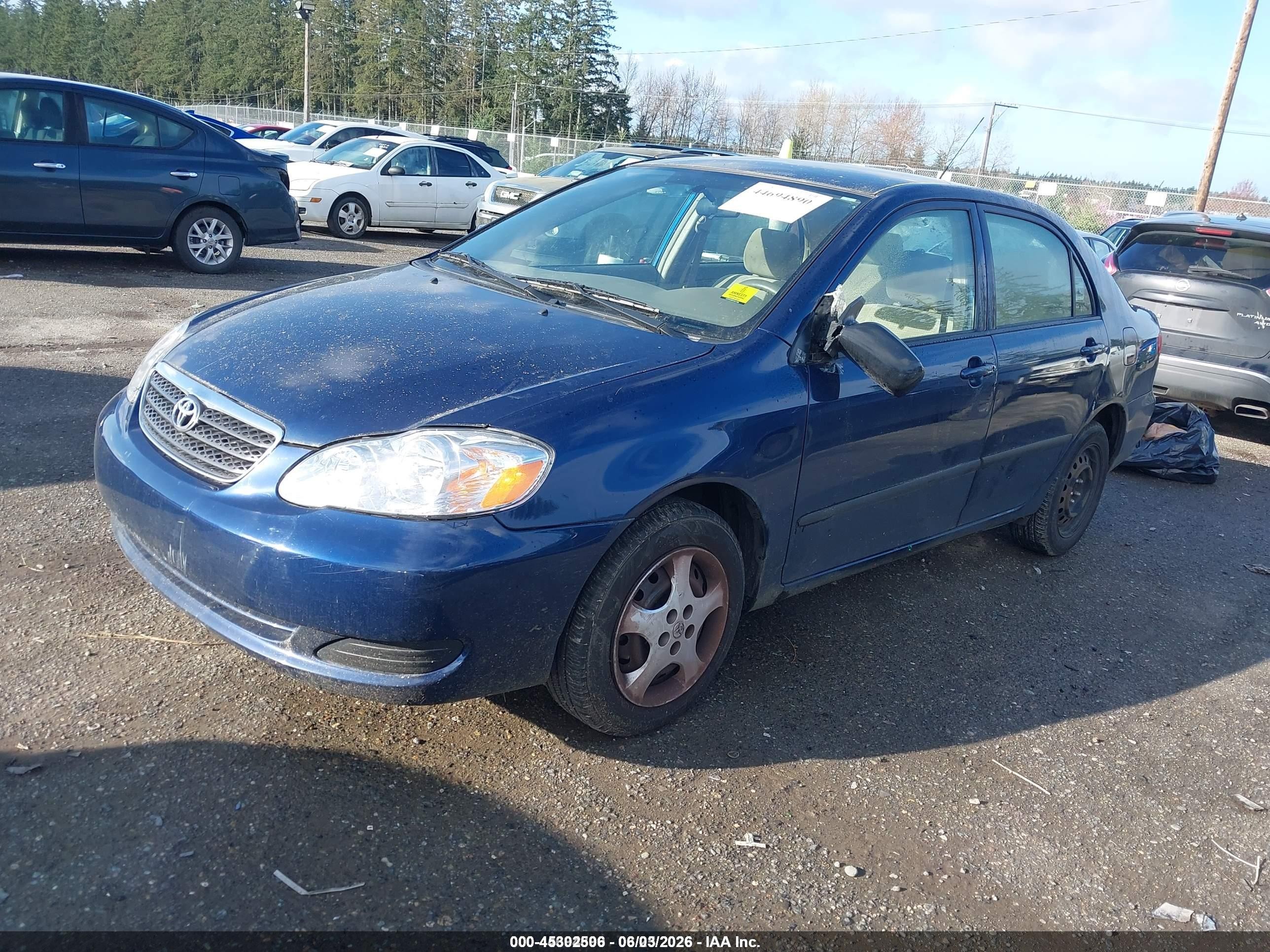 2007 Toyota Corolla Ce Blue vin: JTDBR32E670122753