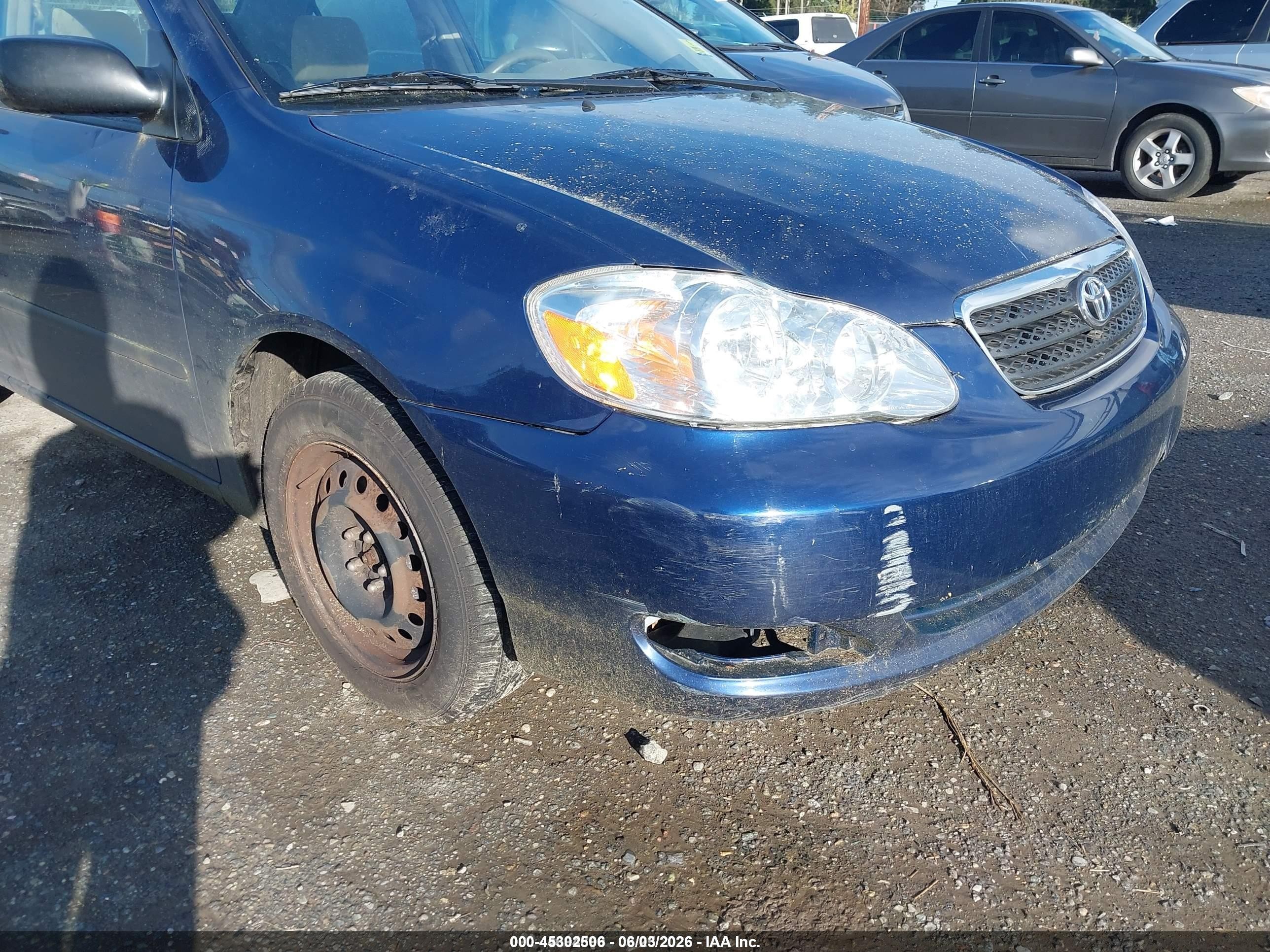 2007 Toyota Corolla Ce Blue vin: JTDBR32E670122753
