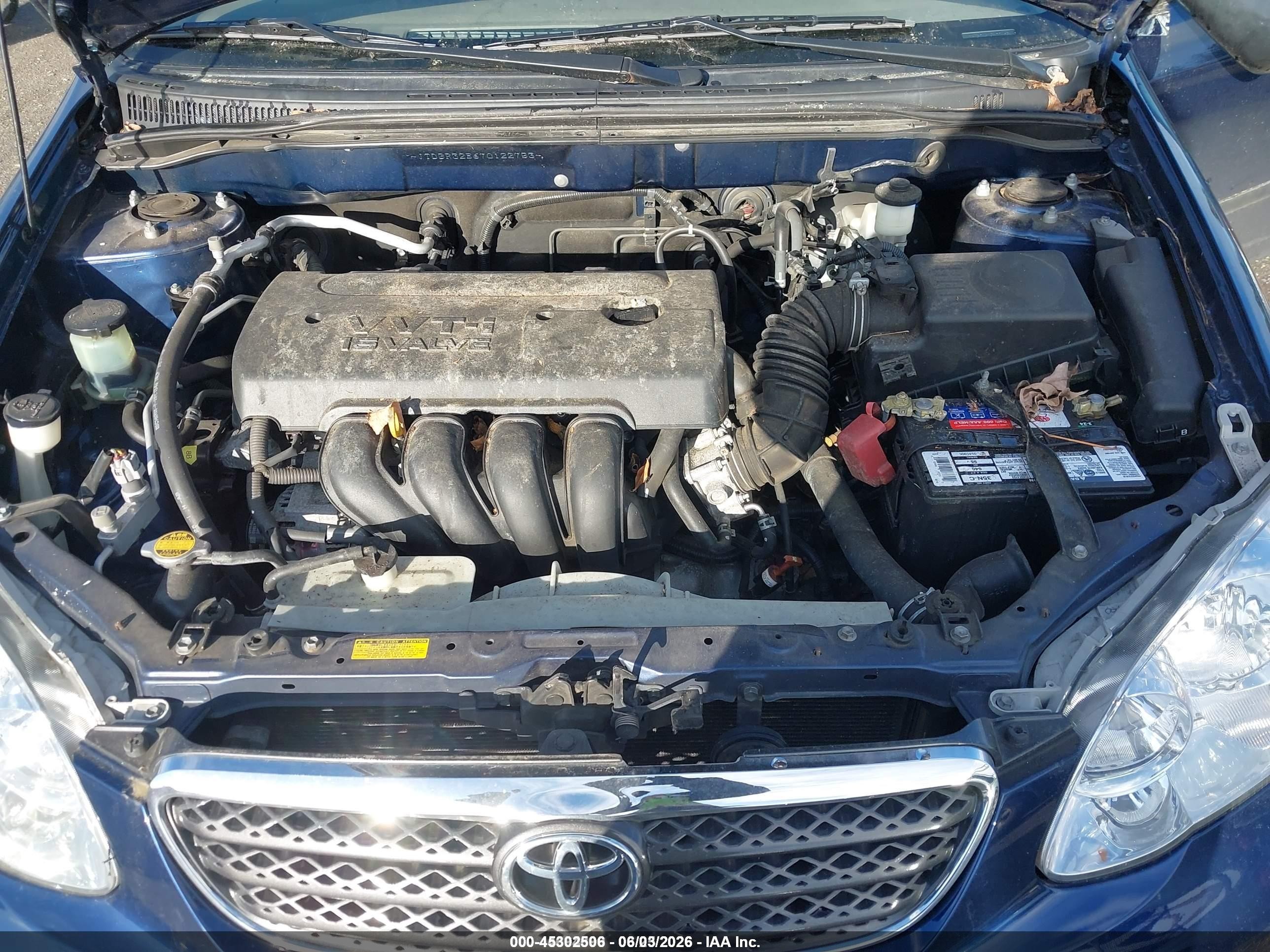 2007 Toyota Corolla Ce Blue vin: JTDBR32E670122753
