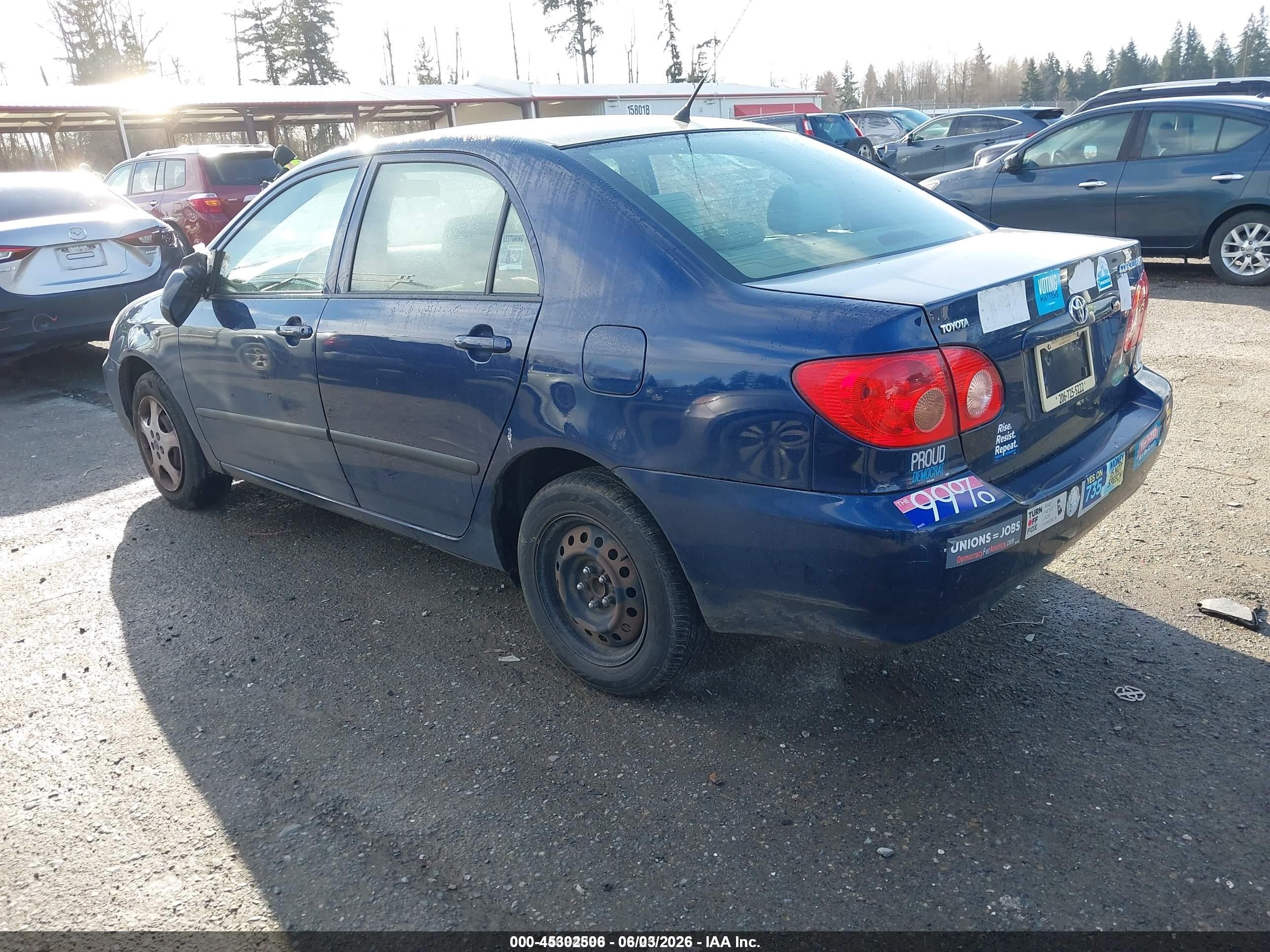 2007 Toyota Corolla Ce Blue vin: JTDBR32E670122753