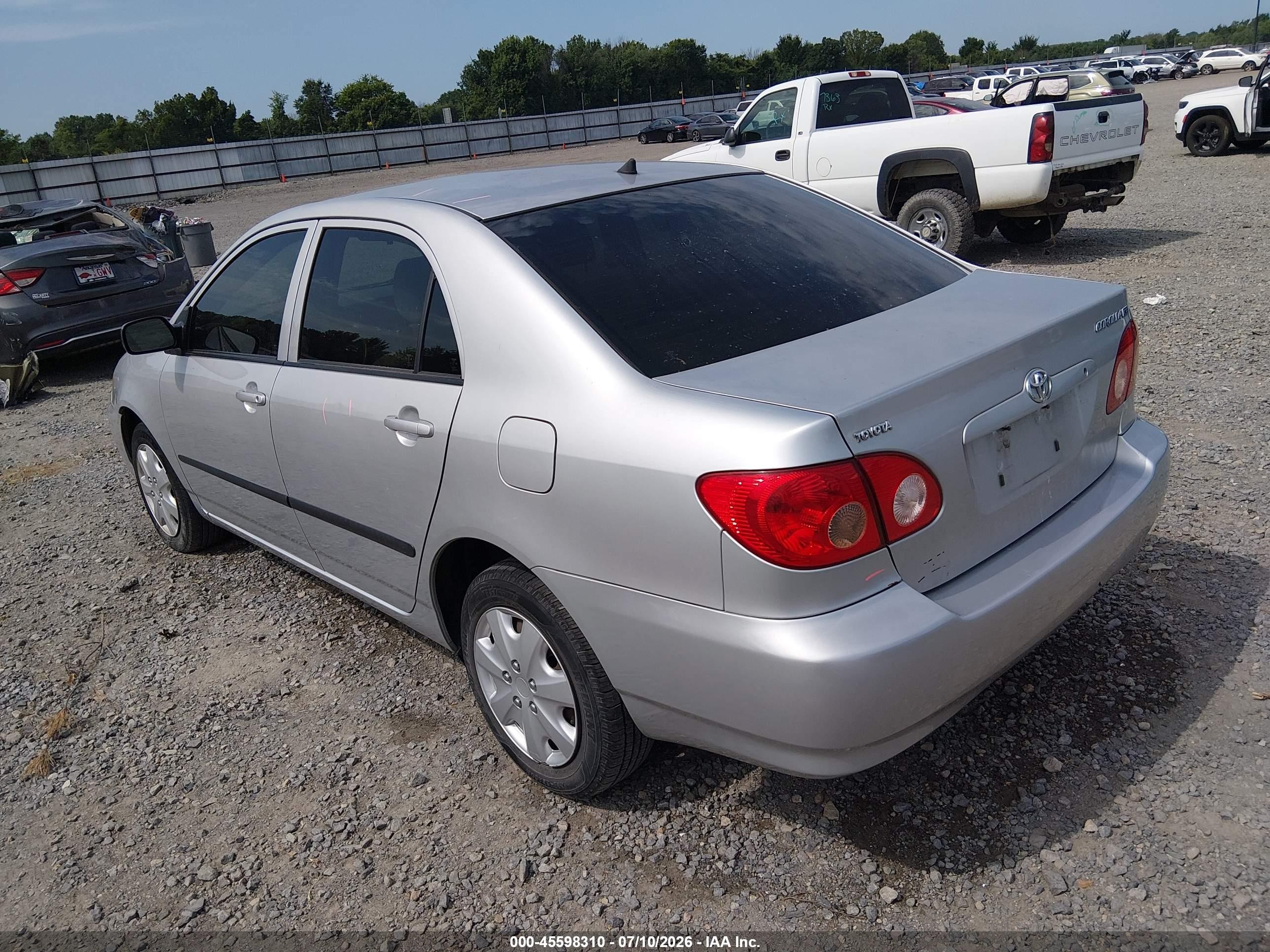 2007 Toyota Corolla Ce Silver vin: JTDBR32E670124907