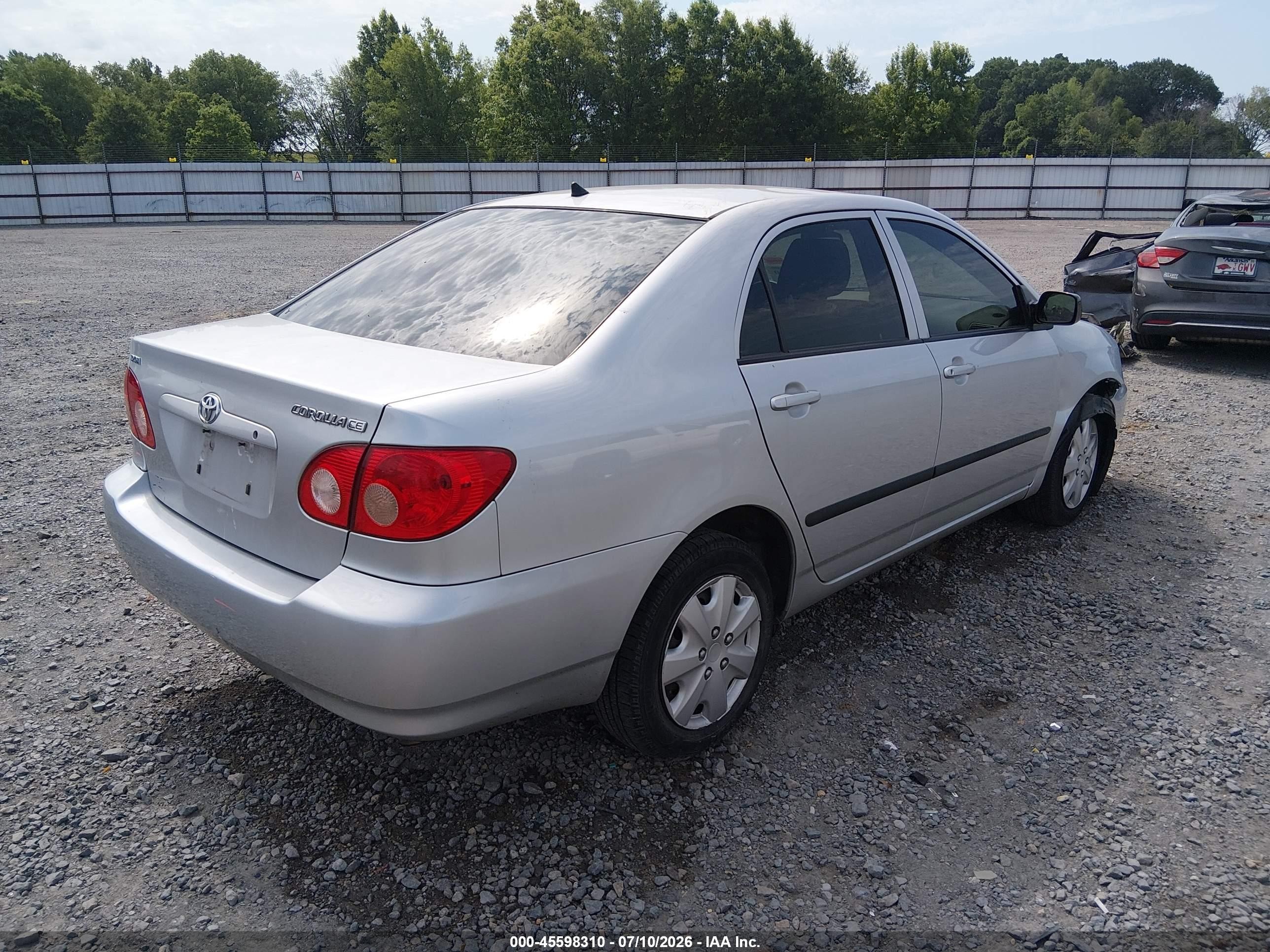 2007 Toyota Corolla Ce Silver vin: JTDBR32E670124907