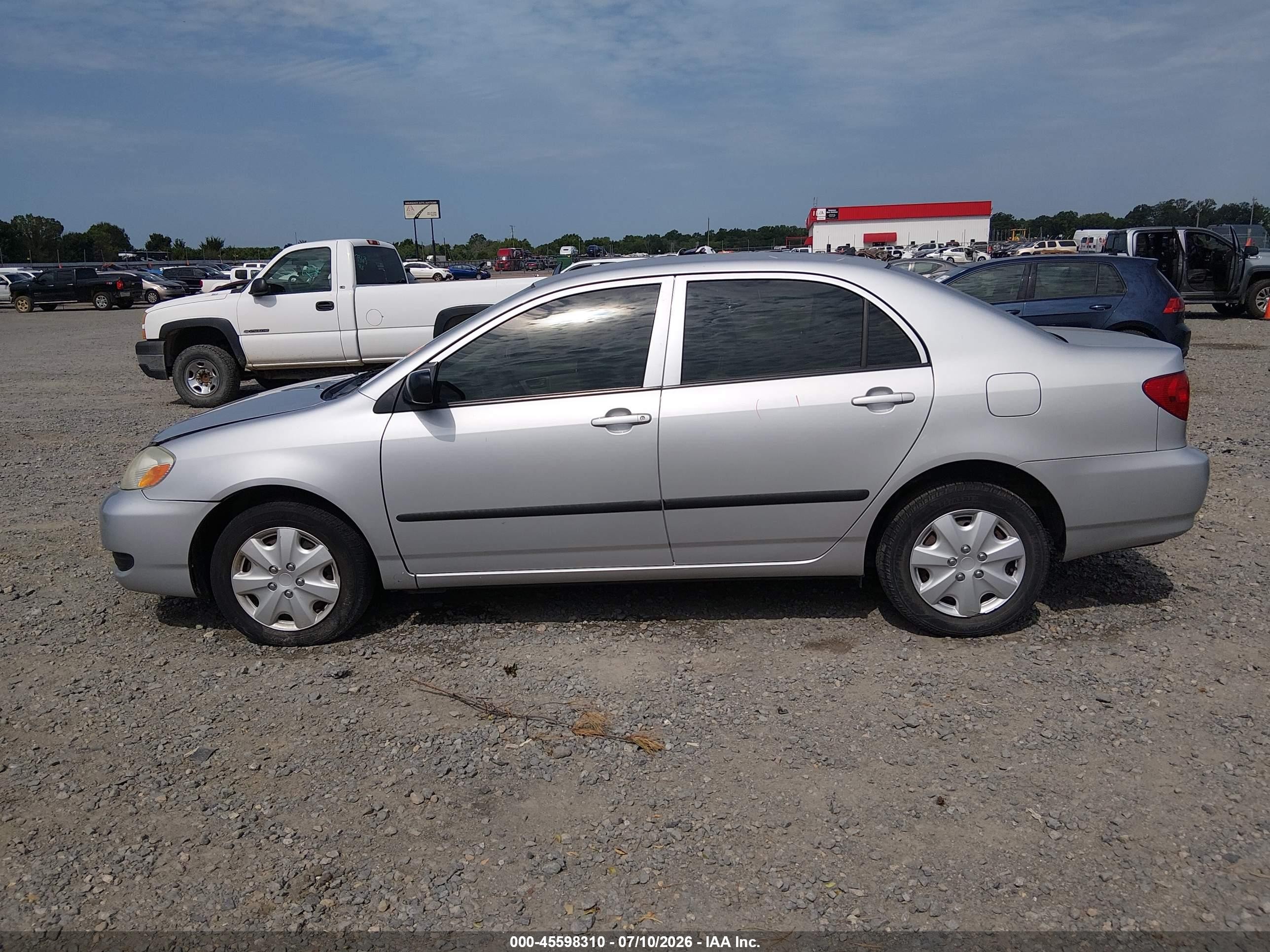 2007 Toyota Corolla Ce Silver vin: JTDBR32E670124907