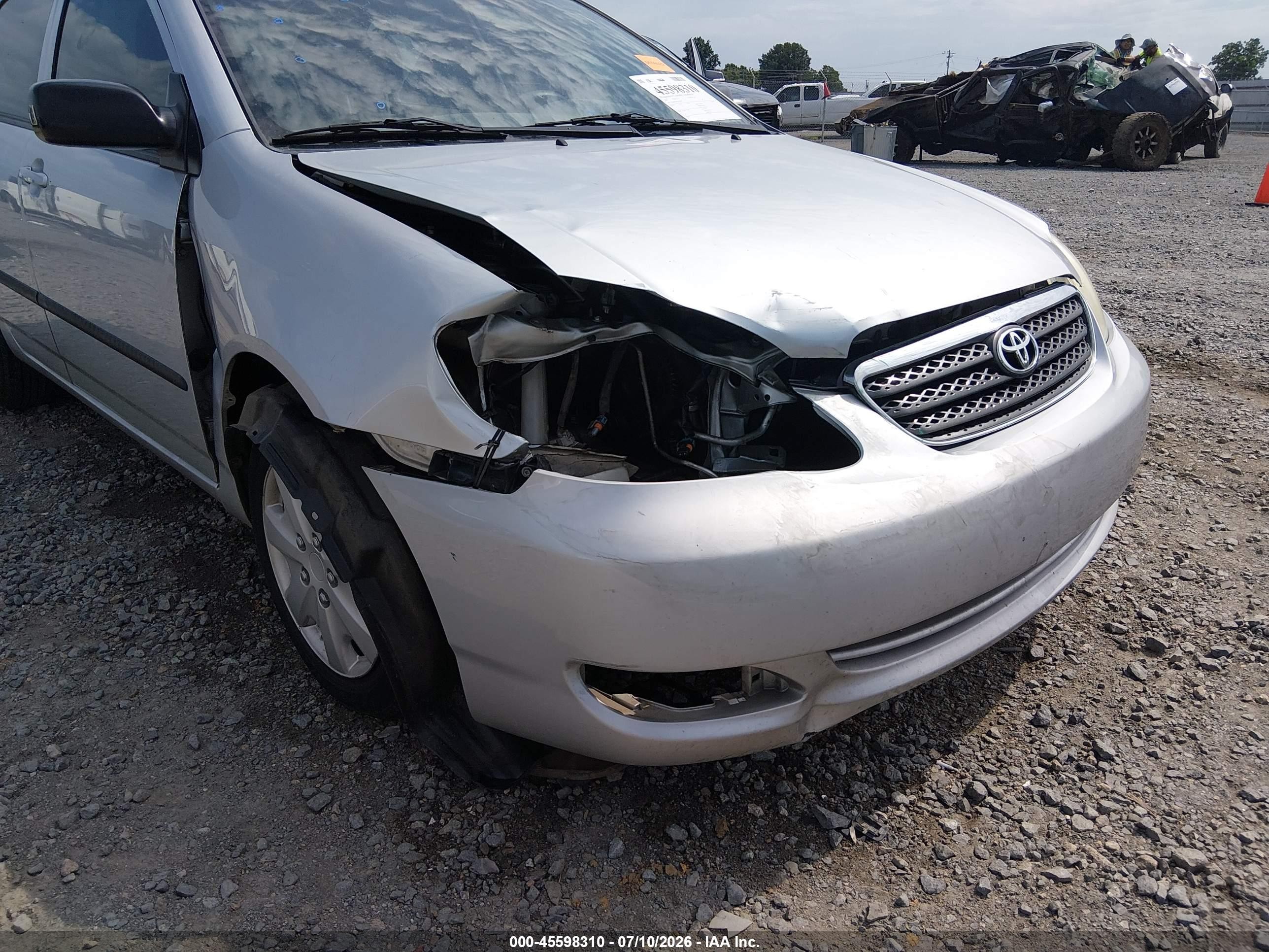2007 Toyota Corolla Ce Silver vin: JTDBR32E670124907