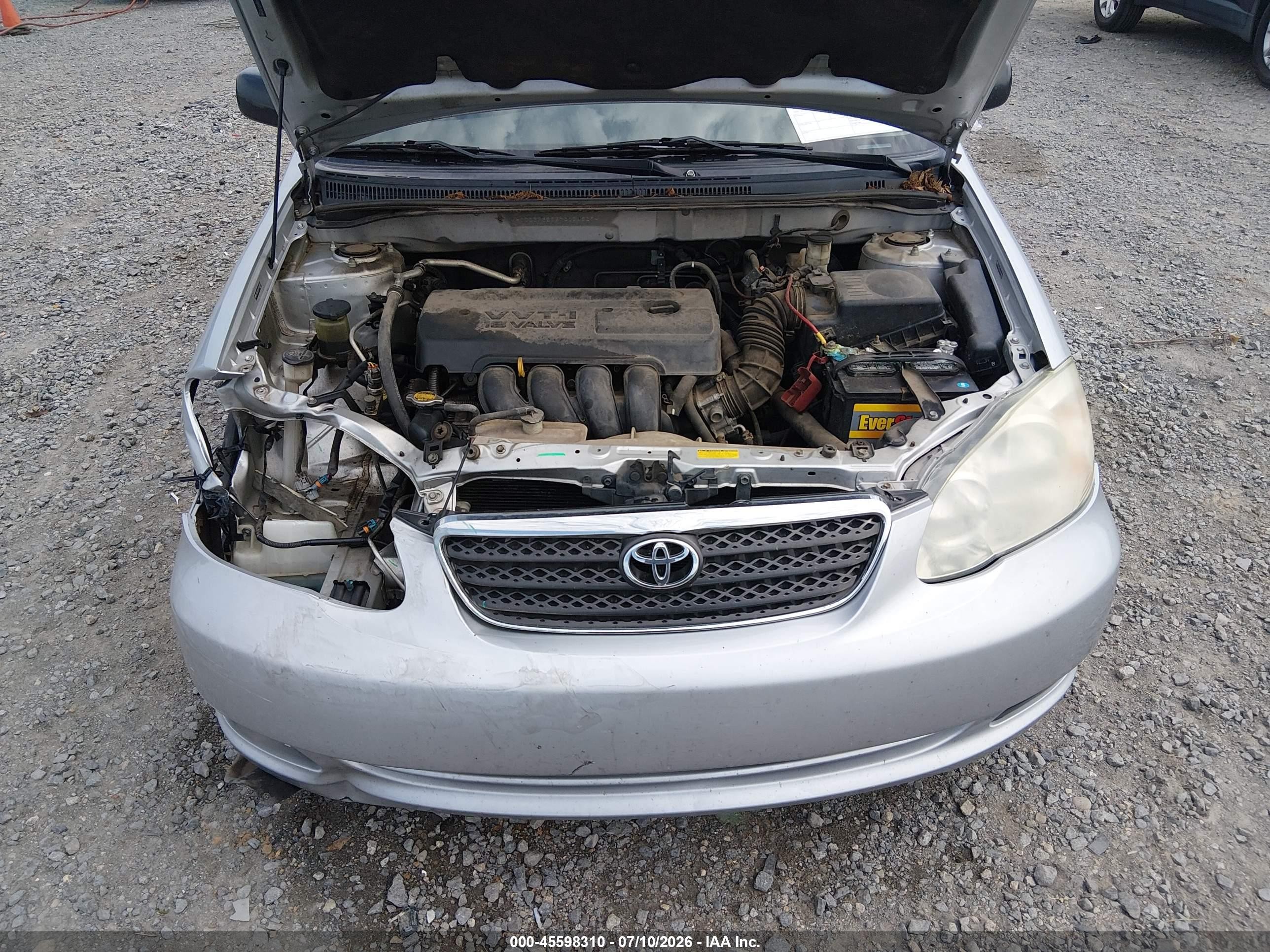 2007 Toyota Corolla Ce Silver vin: JTDBR32E670124907