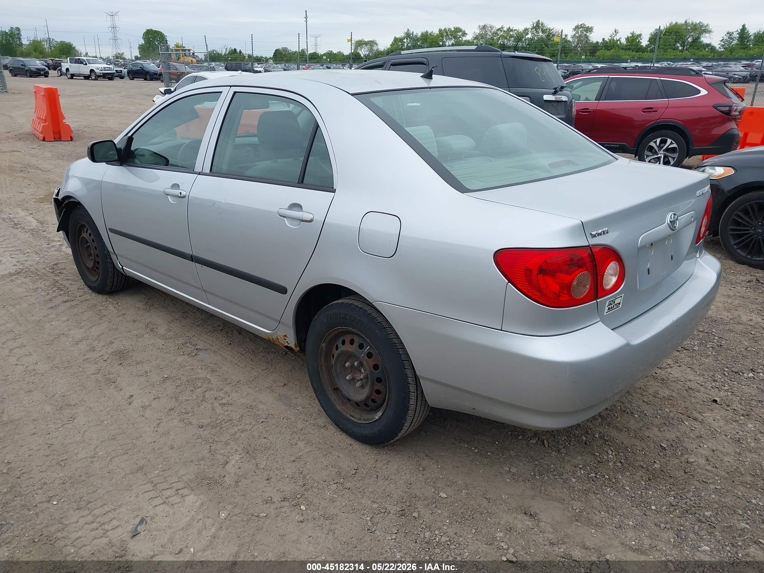 2007 Toyota Corolla Ce Silver vin: JTDBR32E670127533