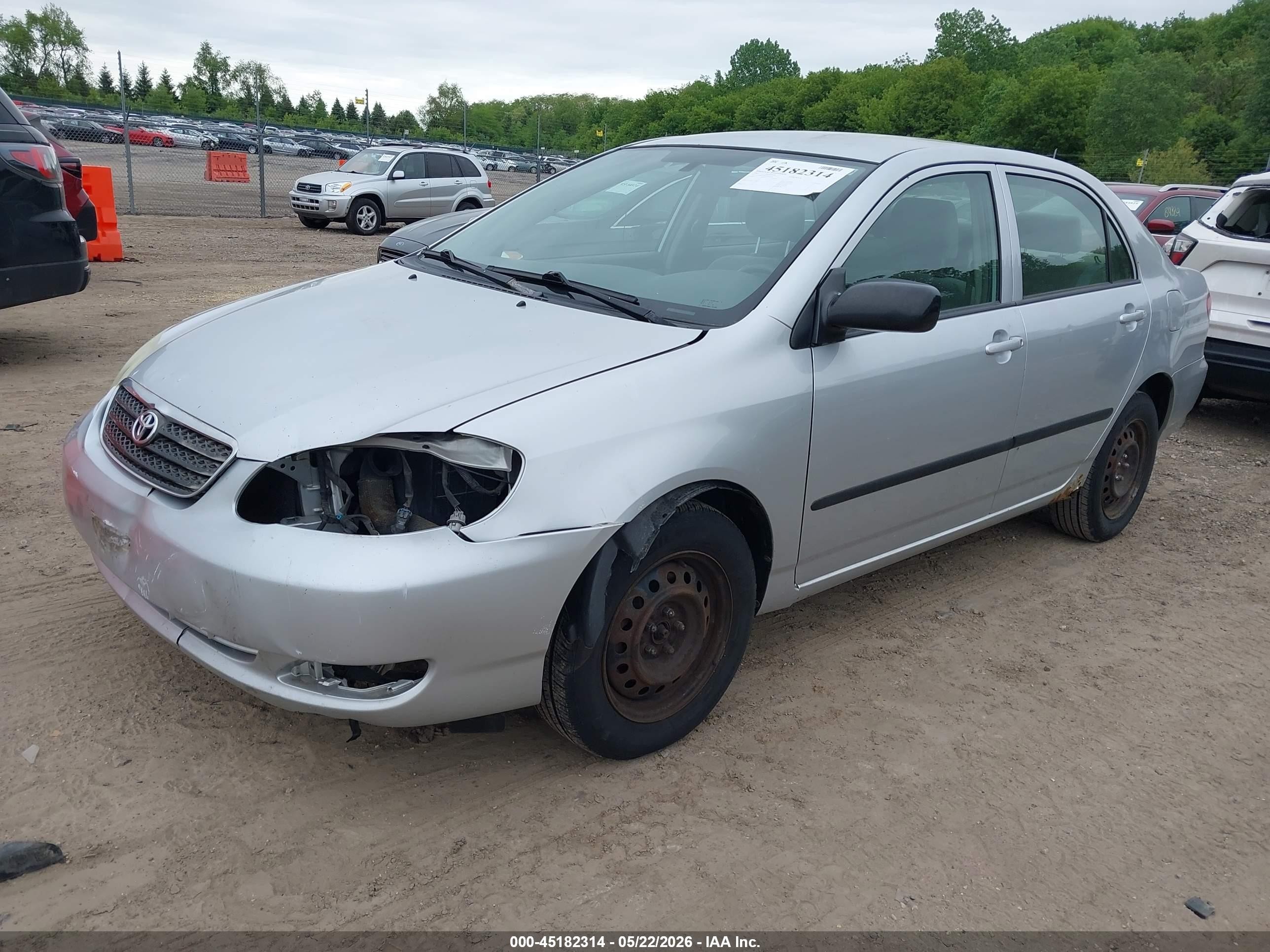2007 Toyota Corolla Ce Silver vin: JTDBR32E670127533