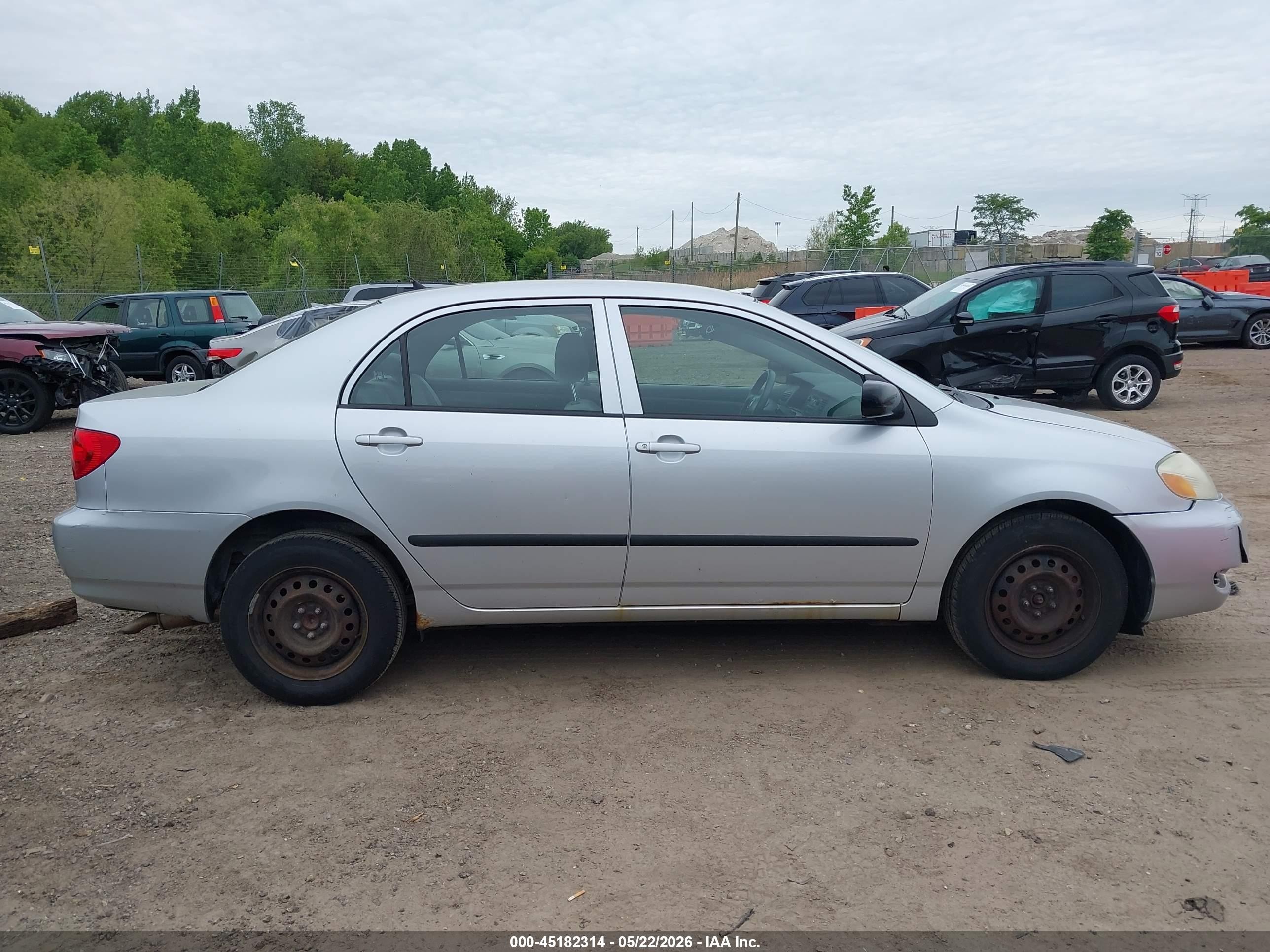 2007 Toyota Corolla Ce Silver vin: JTDBR32E670127533