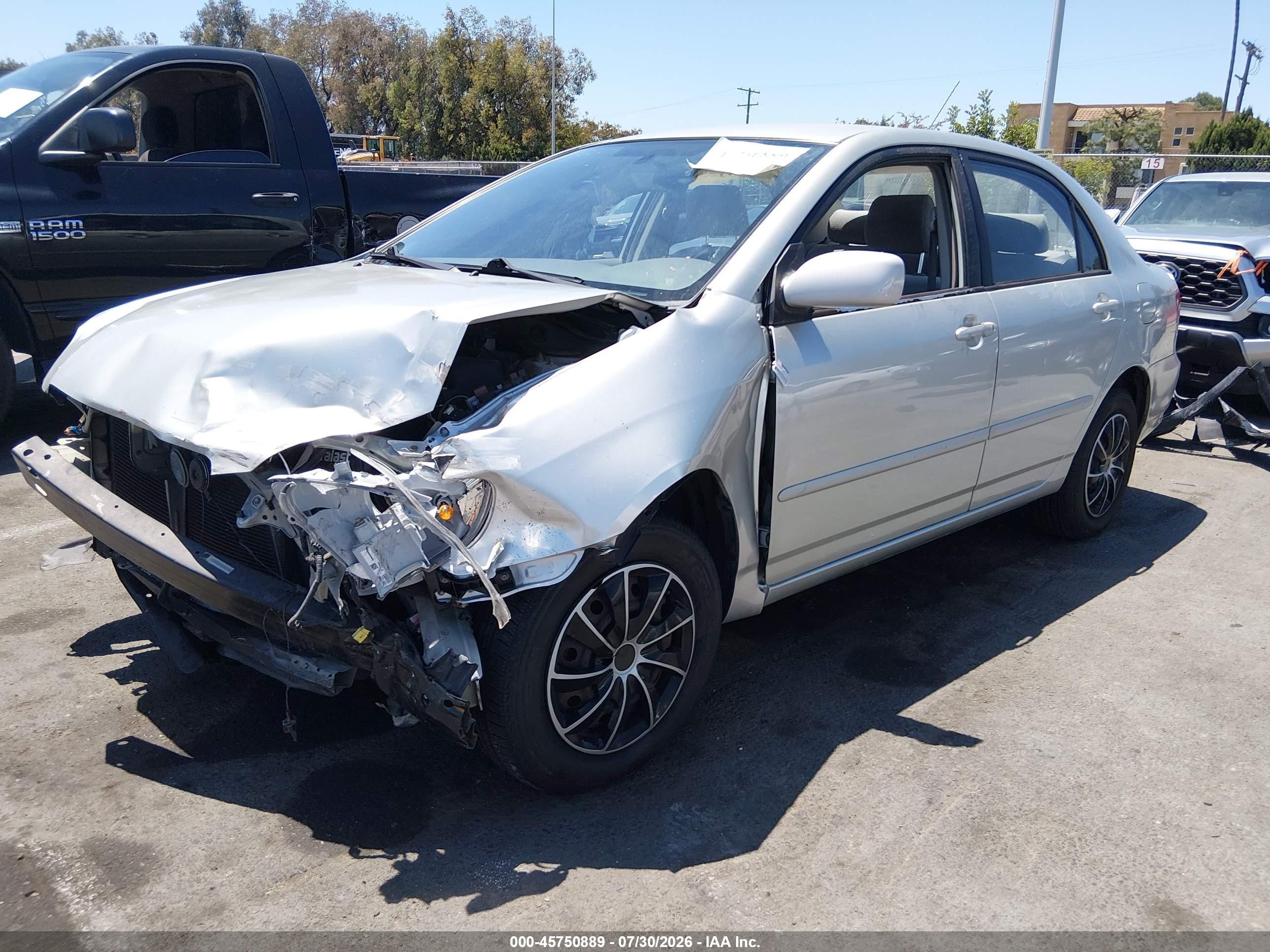 2003 Toyota Corolla Le Silver vin: JTDBR32E730007427