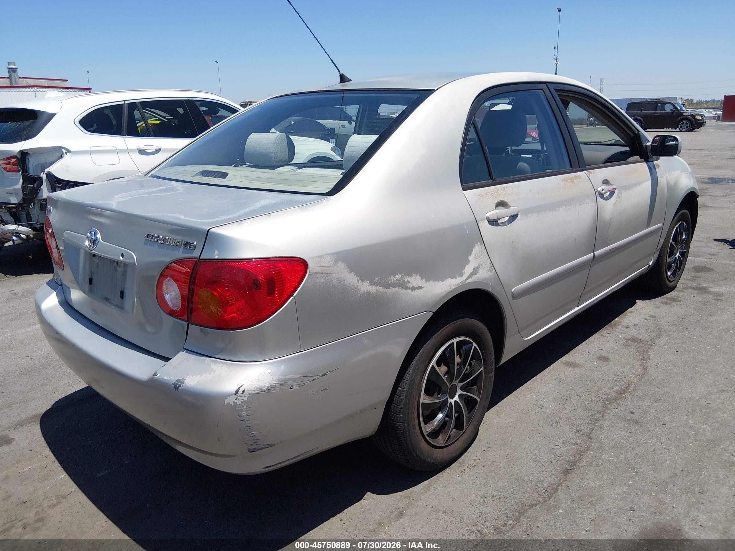 2003 Toyota Corolla Le Silver vin: JTDBR32E730007427