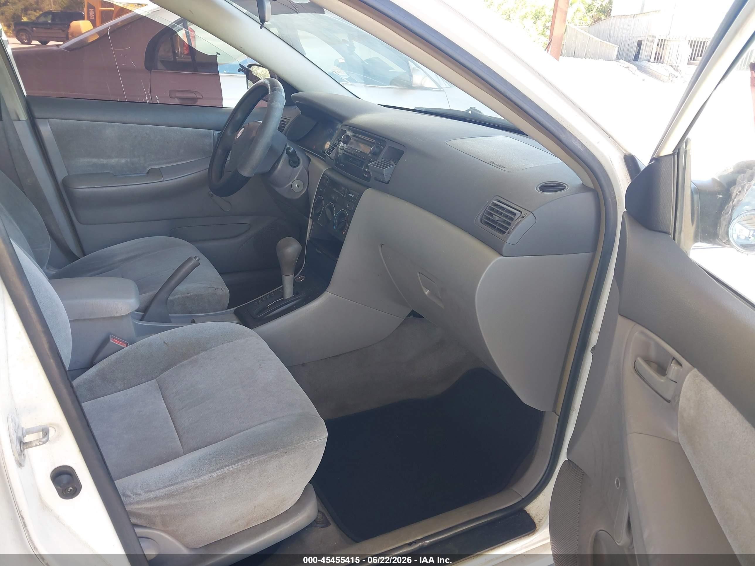 2003 Toyota Corolla Ce White vin: JTDBR32E730012384