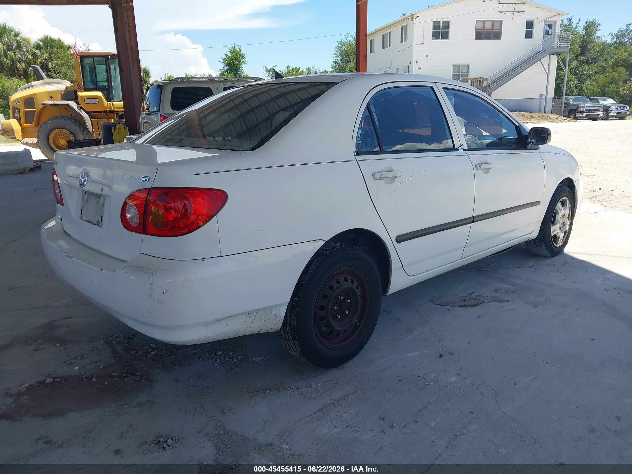 2003 Toyota Corolla Ce White vin: JTDBR32E730012384