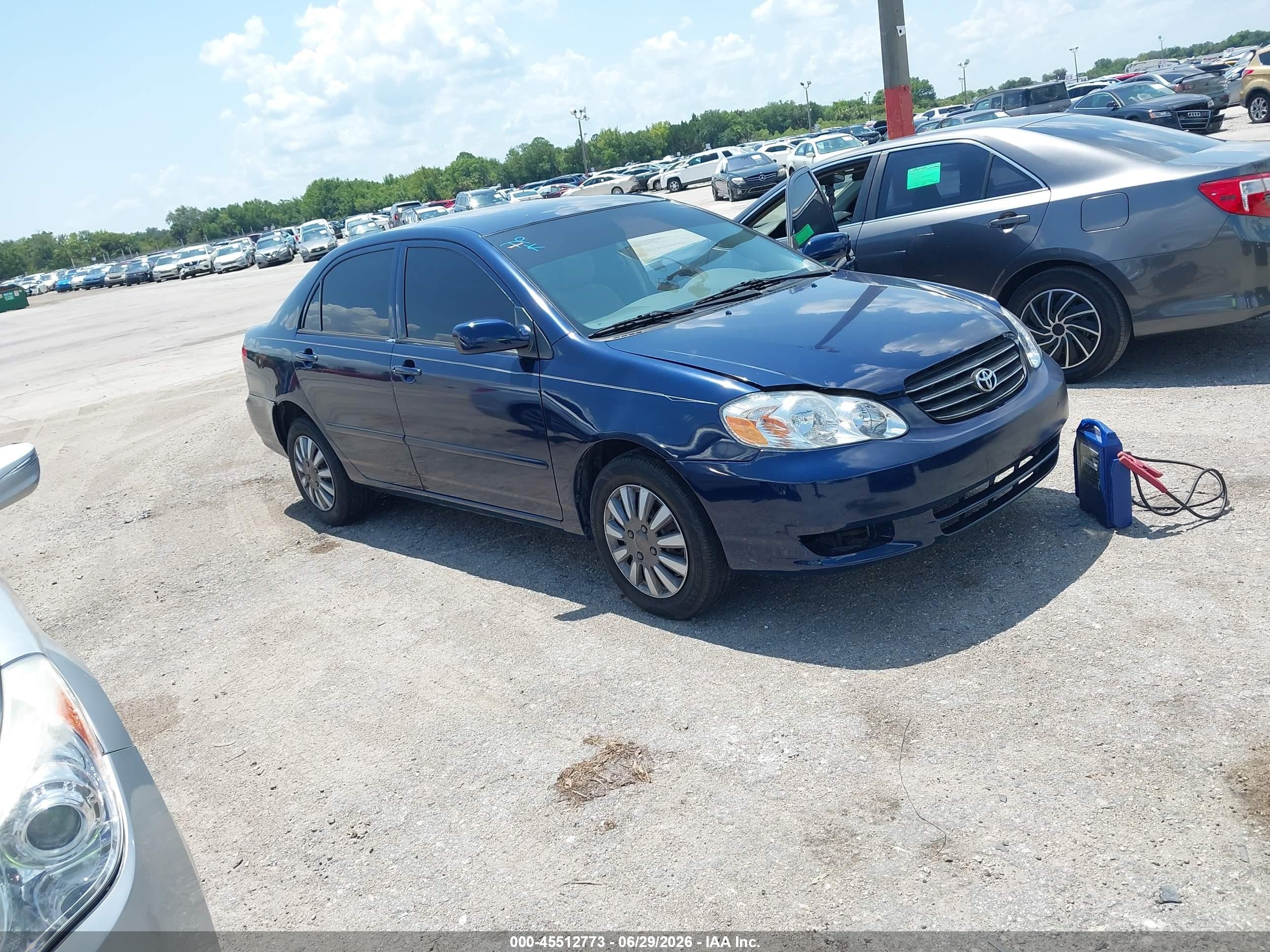 2003 Toyota Corolla Le Blue vin: JTDBR32E730034661