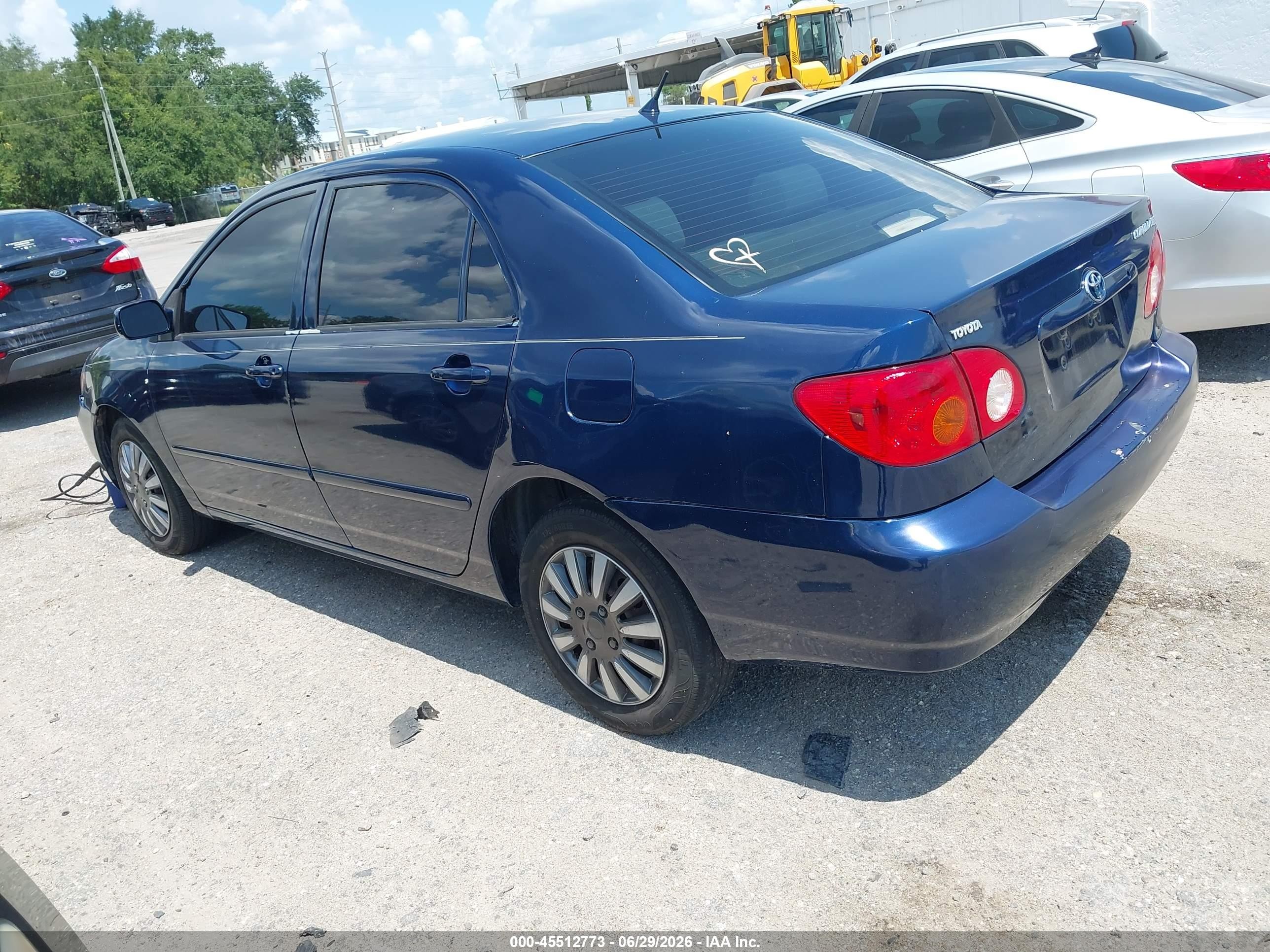 2003 Toyota Corolla Le Синий vin: JTDBR32E730034661