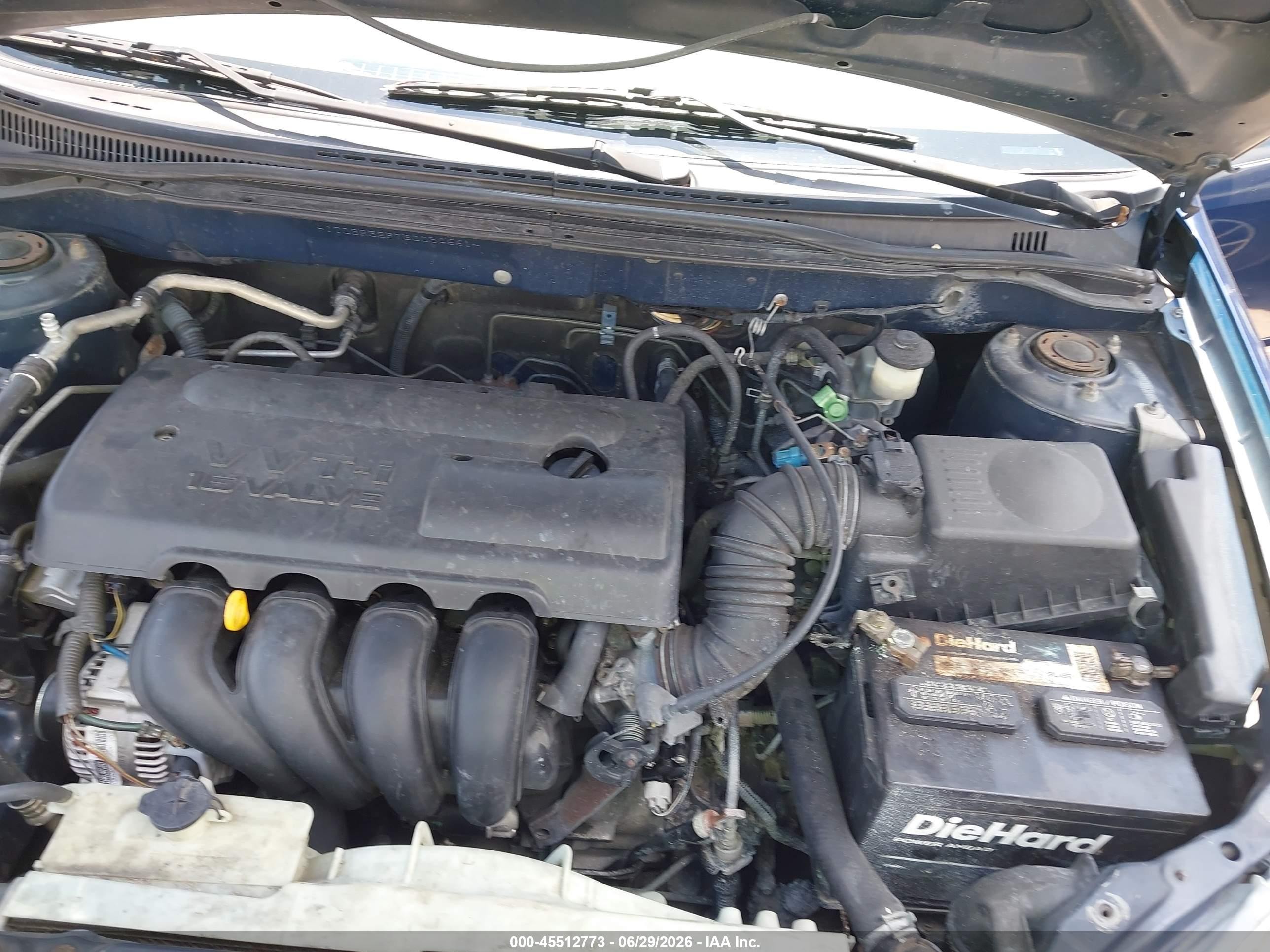 2003 Toyota Corolla Le Синий vin: JTDBR32E730034661
