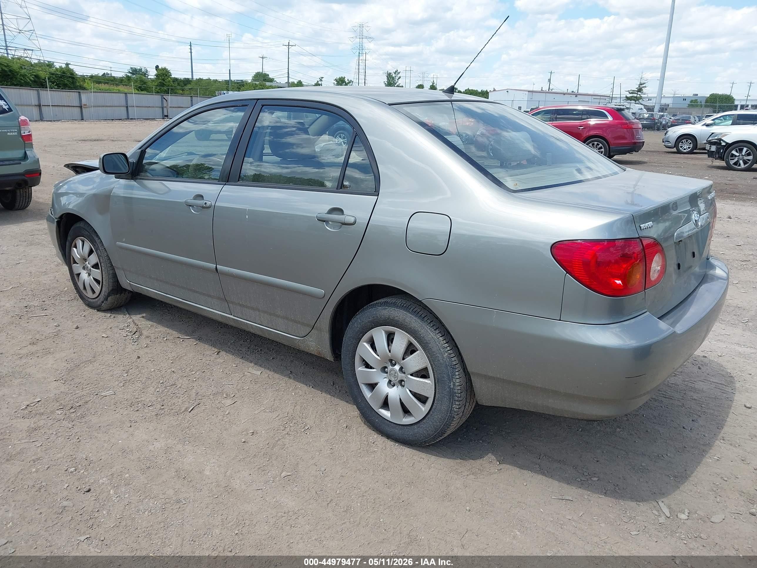 2003 Toyota Corolla Le Gray vin: JTDBR32E730038645
