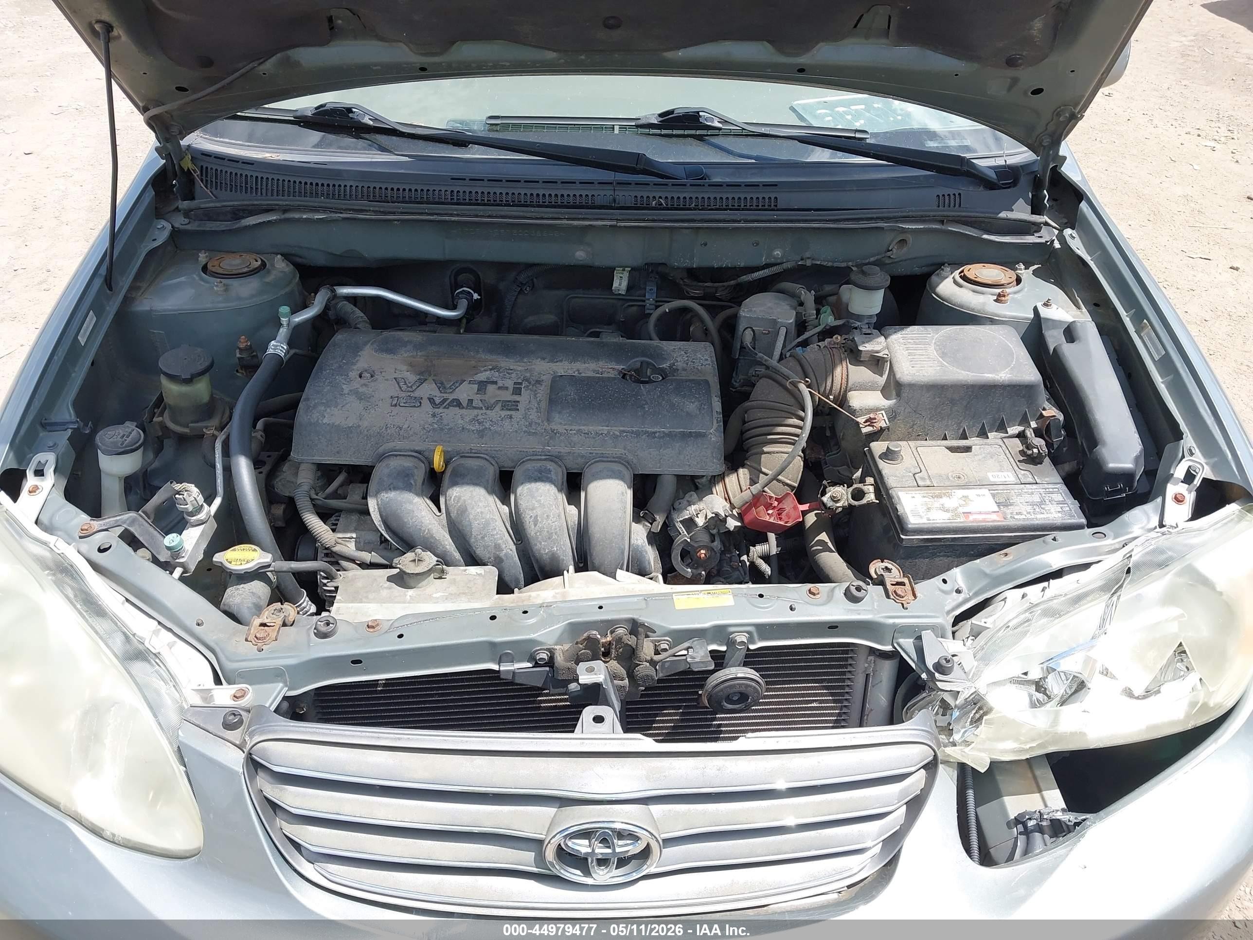 2003 Toyota Corolla Le Gray vin: JTDBR32E730038645