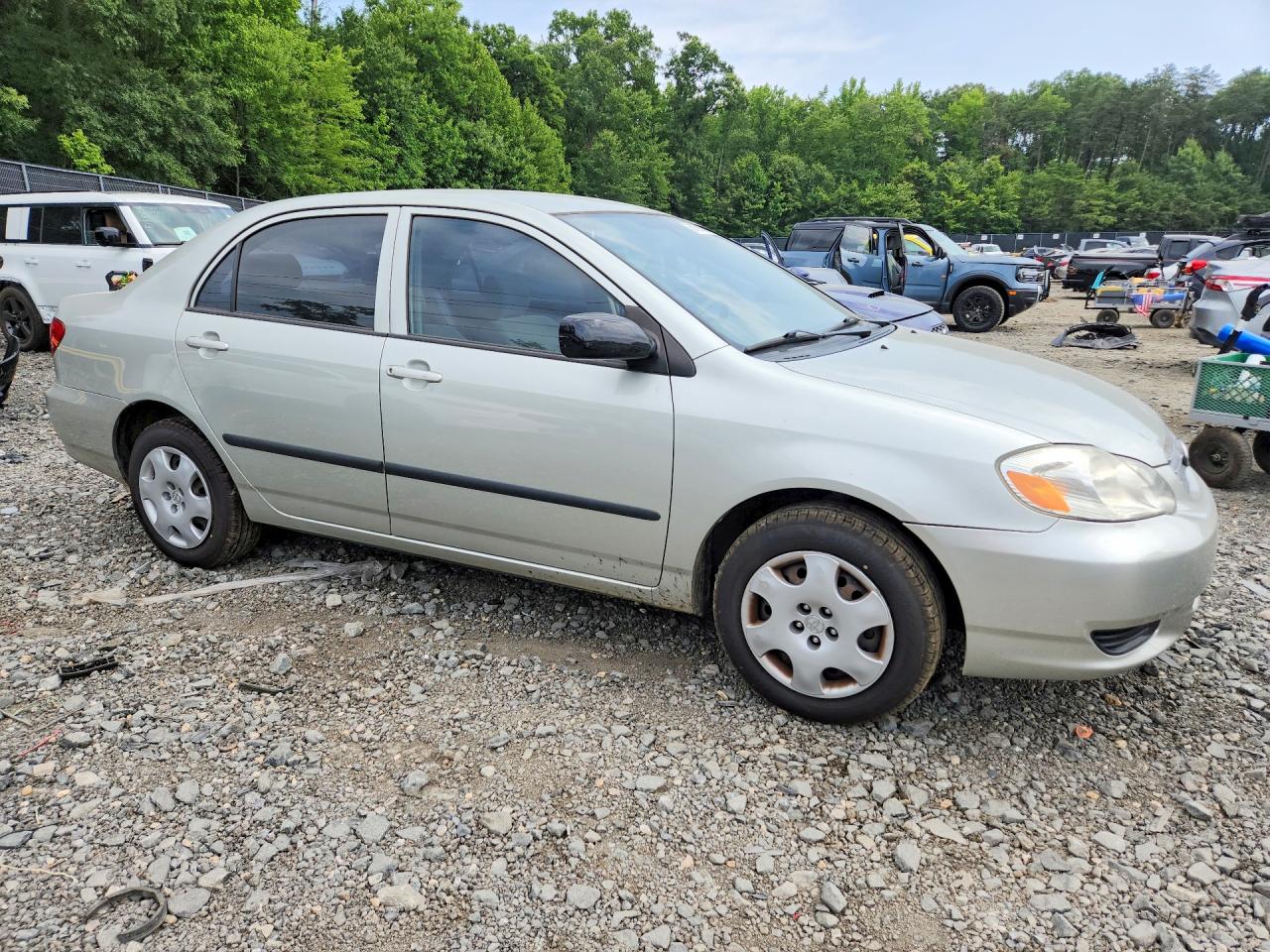 2003 Toyota Corolla Ce Silver vin: JTDBR32E732004192