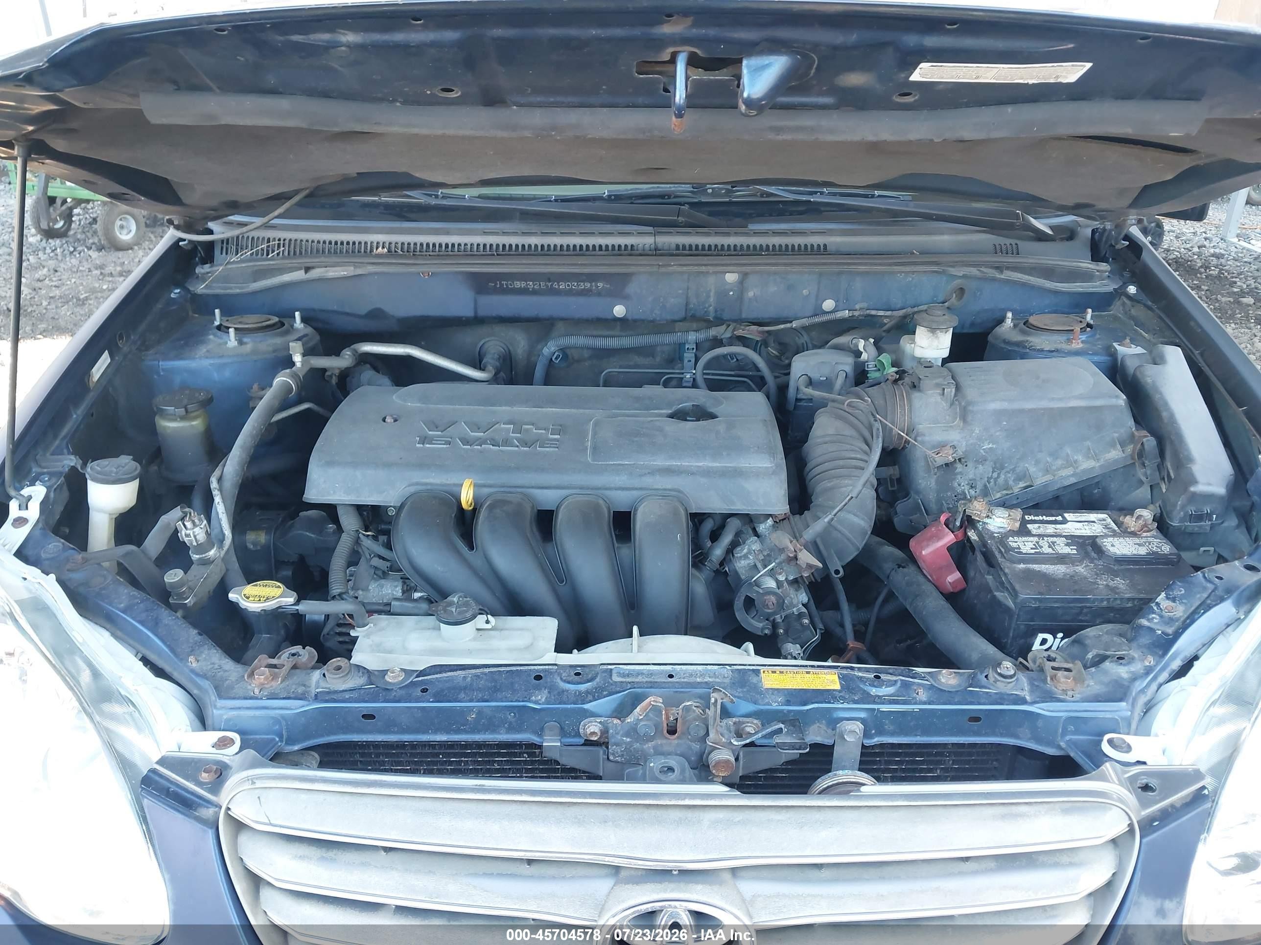 2004 Toyota Corolla Le Blue vin: JTDBR32E742033919