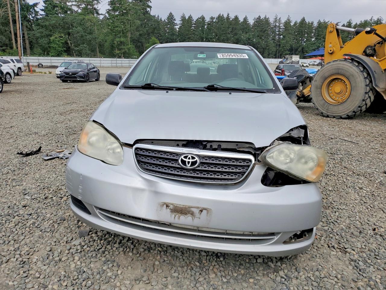 2005 Toyota Corolla Ce Silver vin: JTDBR32E750054508