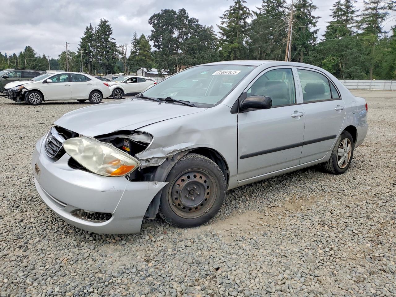 2005 Toyota Corolla Ce Silver vin: JTDBR32E750054508
