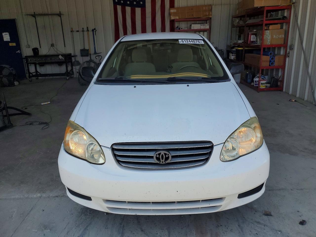 2005 Toyota Corolla Ce White vin: JTDBR32E752048986