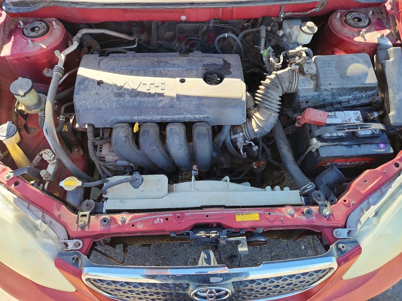 2005 Toyota Corolla Ce Red vin: JTDBR32E752065965